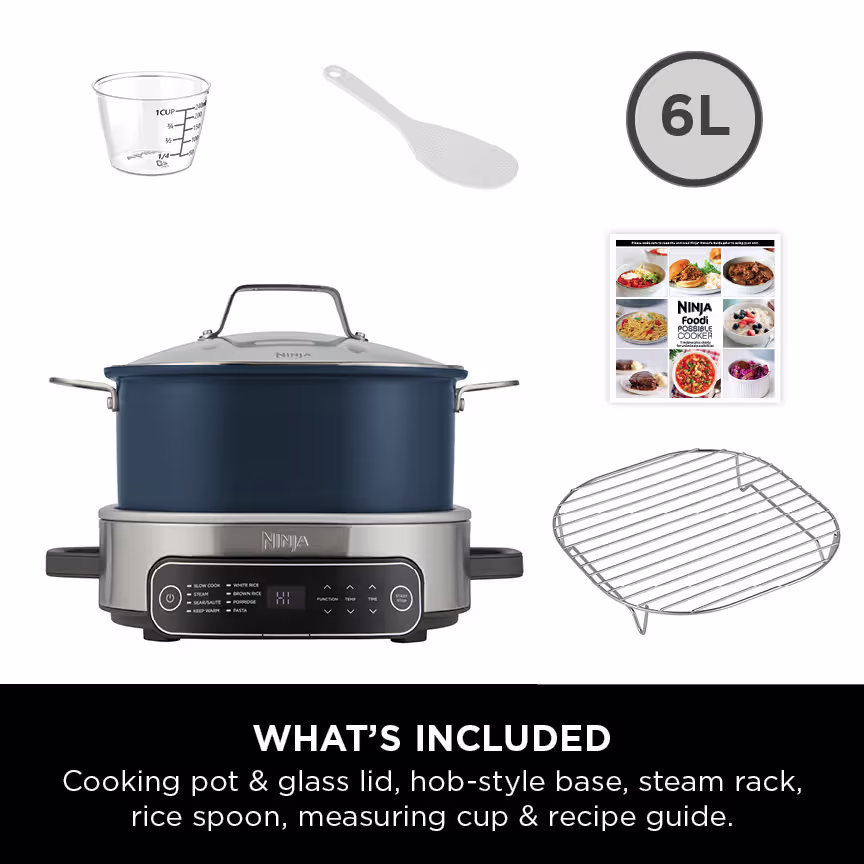 Ninja Foodi 8-Mode 6L PossibleCooker Rice & Slow Cooker MC1101UK