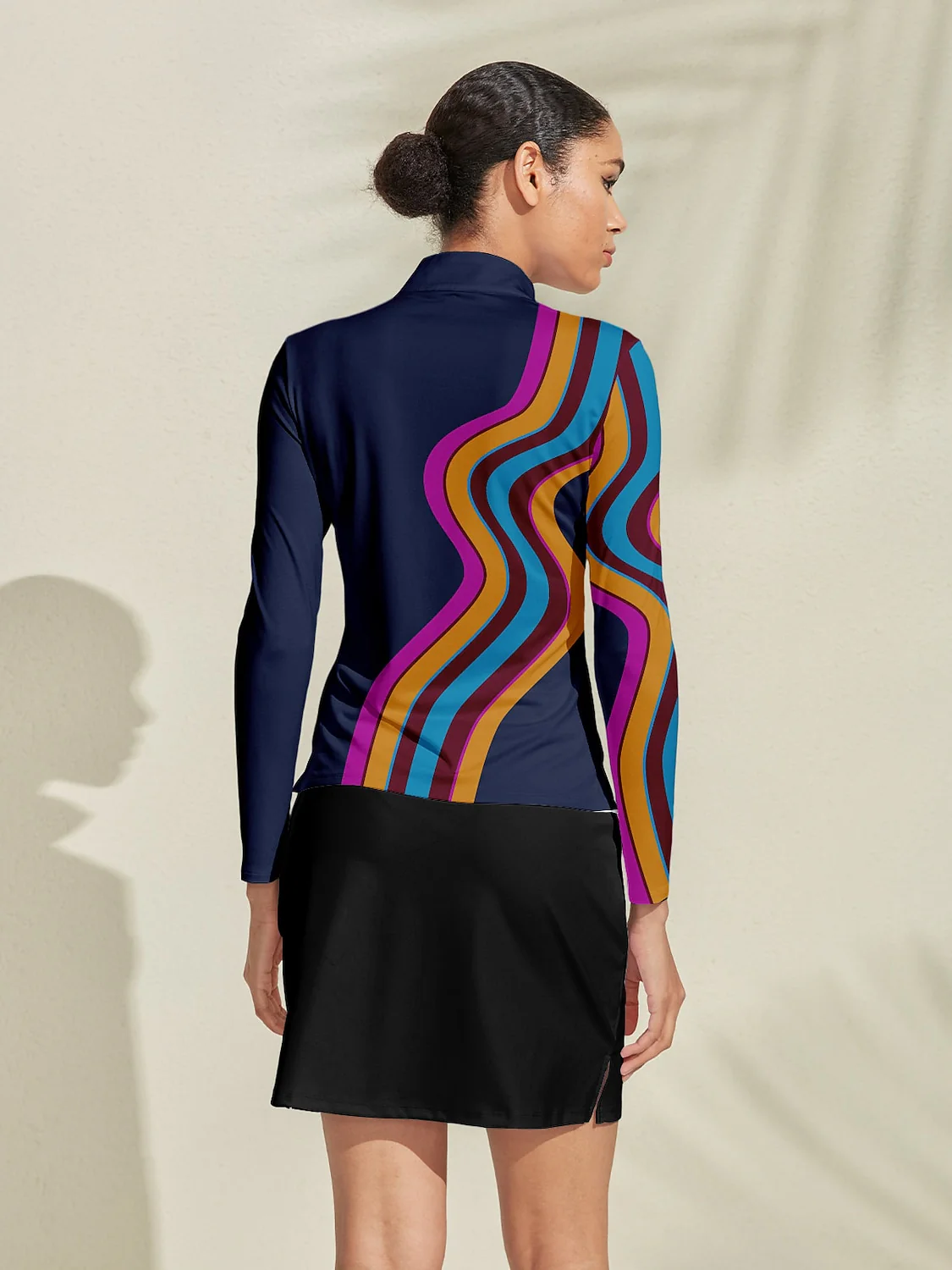 Air Brush Golf Shirt Quarterzip UPF50+