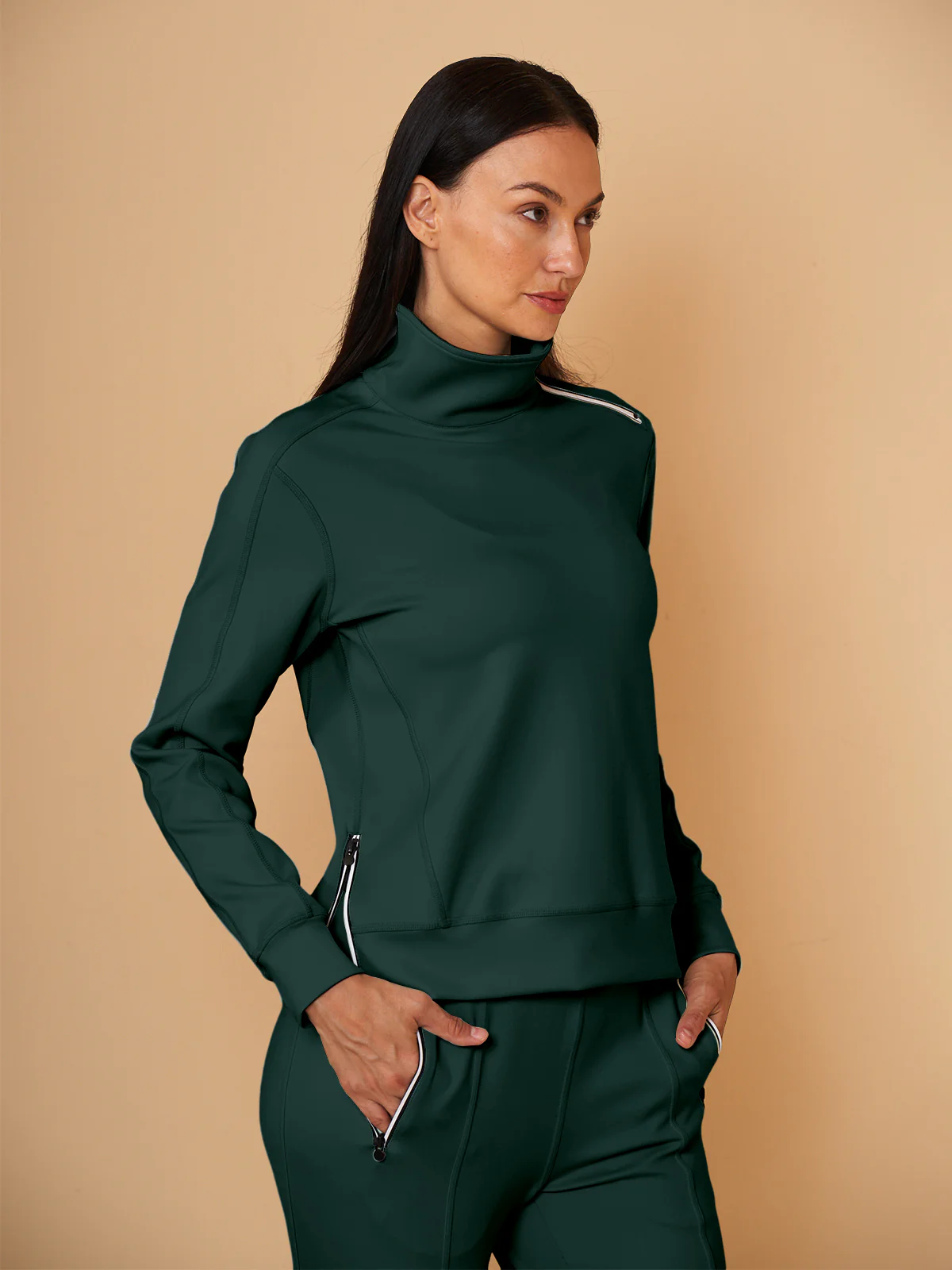 More Than Basic Irregular Collar Golf Sweatshirt