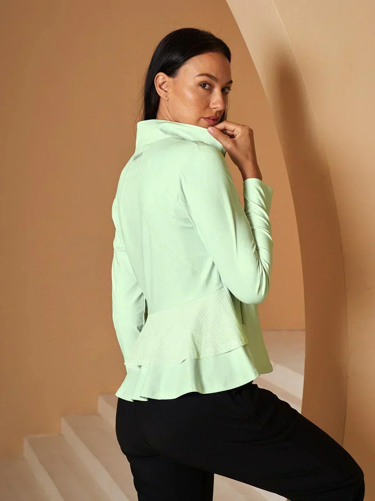 More Than Basic Ruffle Golf Jacket Sun Protection