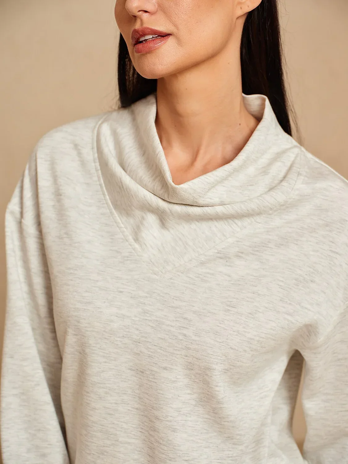 UltraSoft Long Sleeve Cowl Neck Sweatshirt