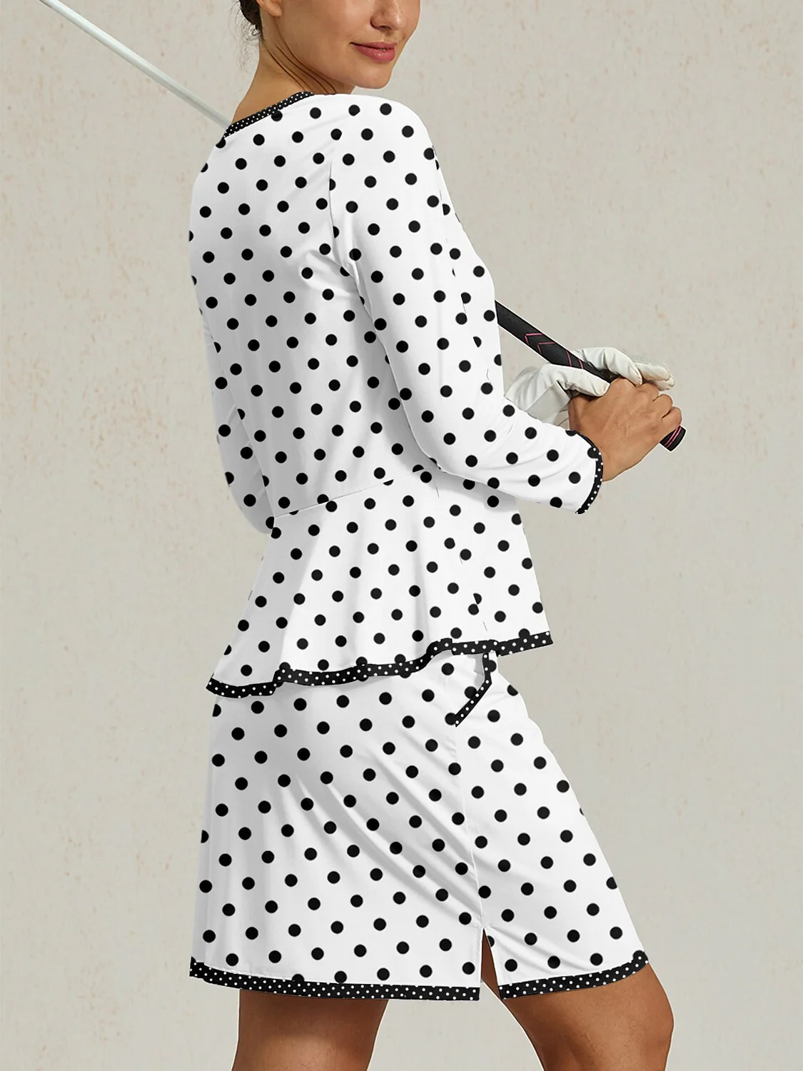 Hyper-prep Silky Ruffle Polo Top UPF50+