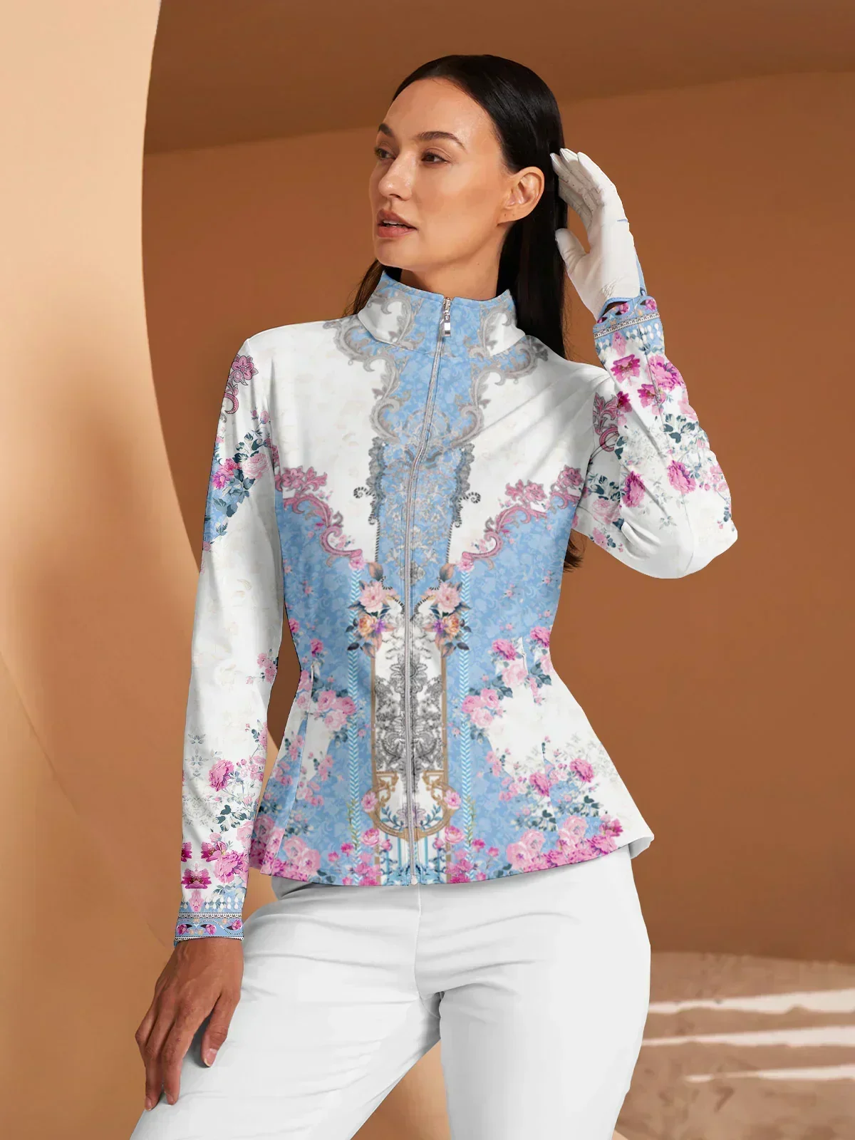 Botanical Energy Ruffle Golf Jacket Sun Protection