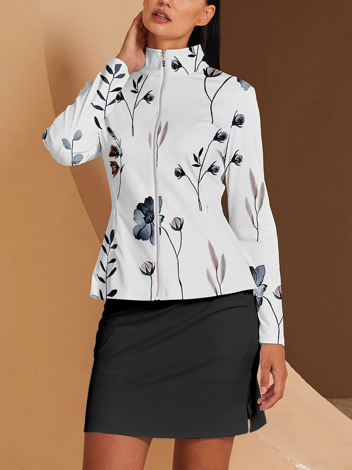 Botanical Energy Ruffle Golf Jacket Sun Protection