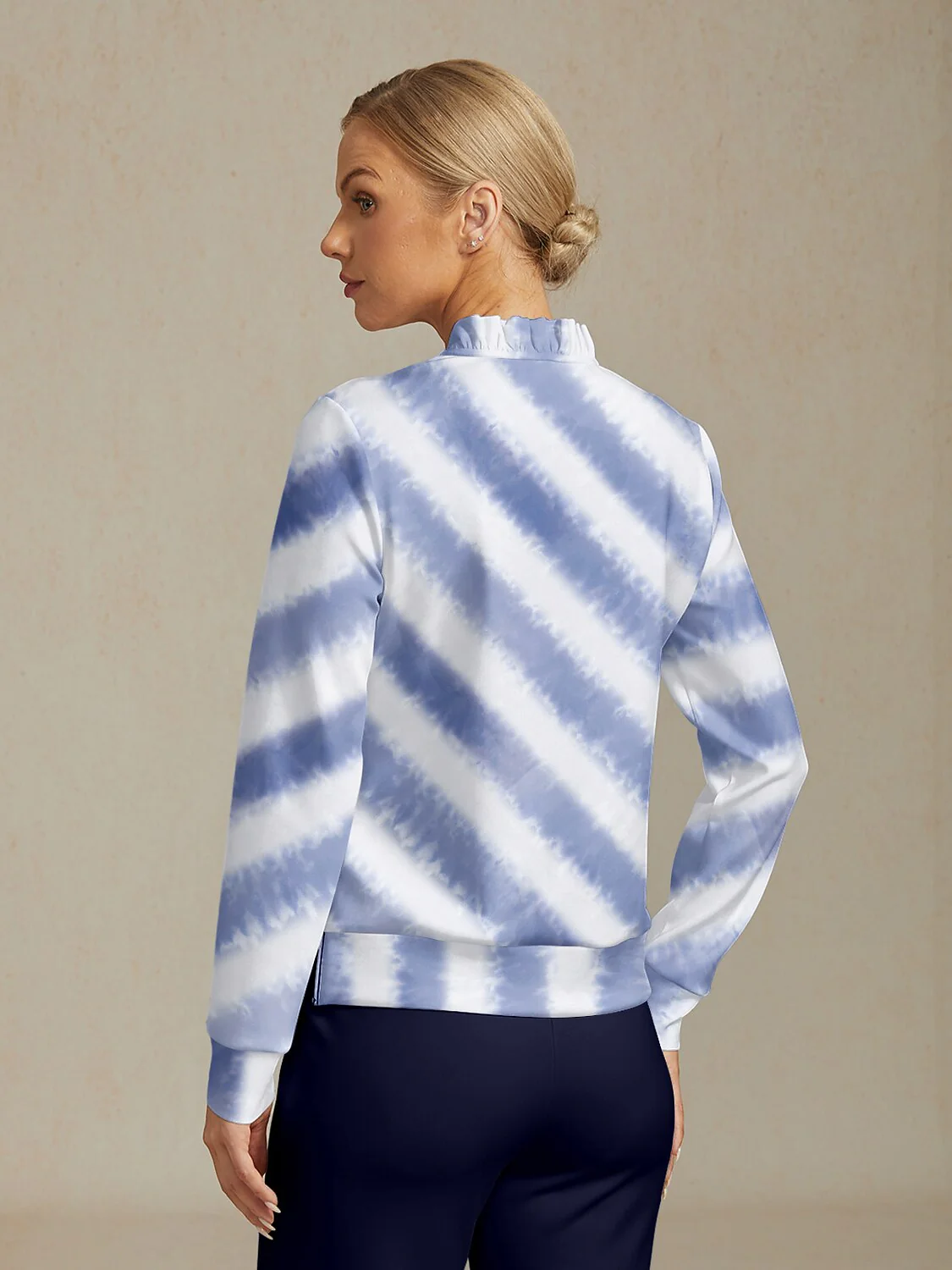 Inked Skins Ruffle Collar Golf Sweatshirt