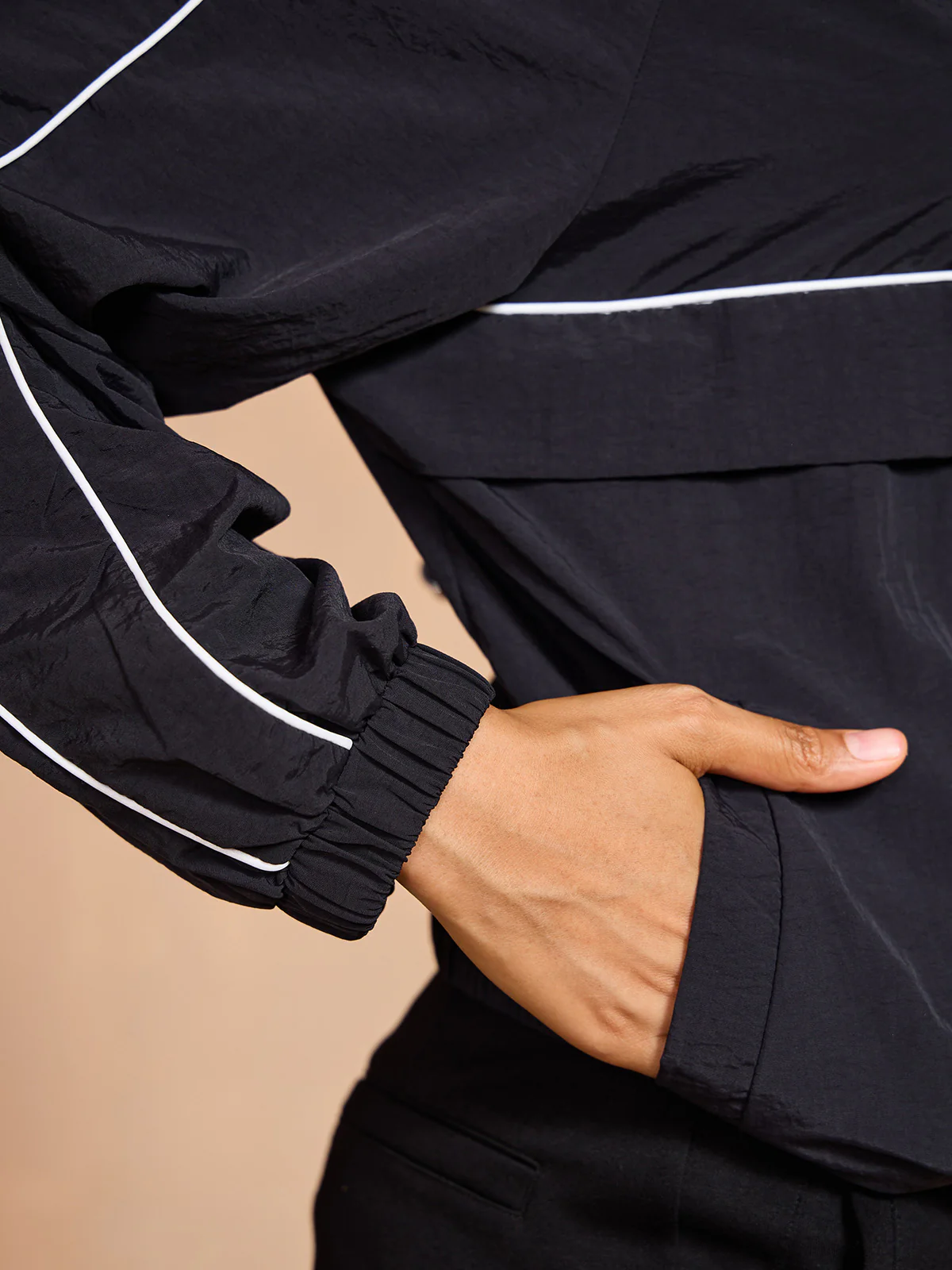 More Than Basic Long Sleeve Trimmed Pocket Sweatshirt