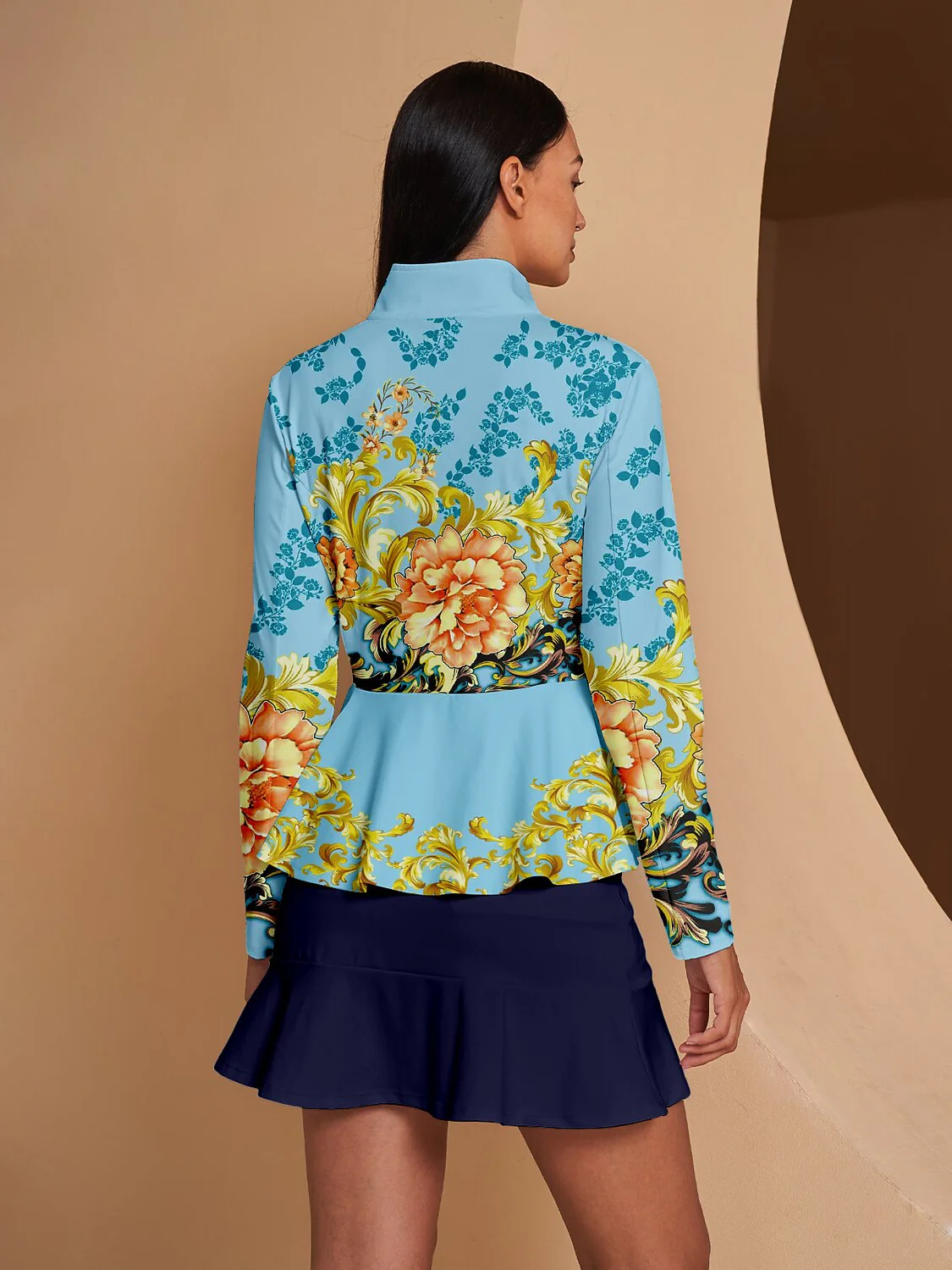 Botanical Energy Ruffle Golf Jacket Sun Protection