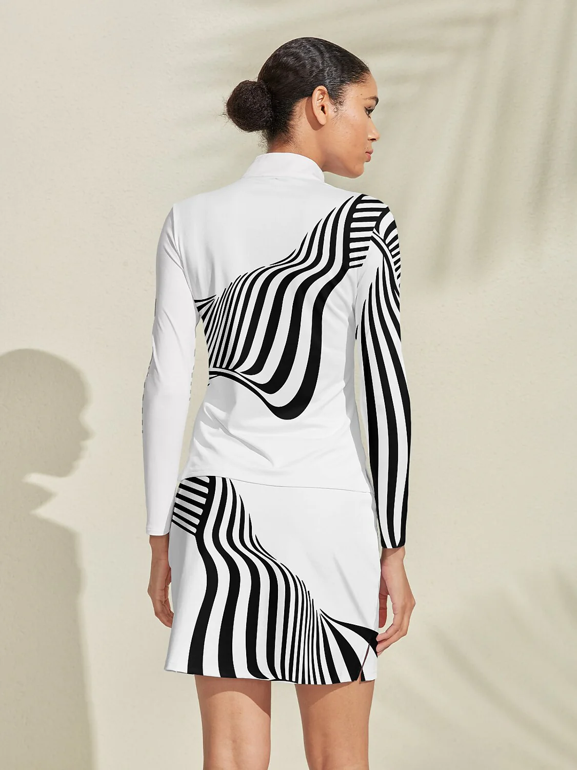 Playful Nautical Silky Golf Shirt Quarterzip UPF50+