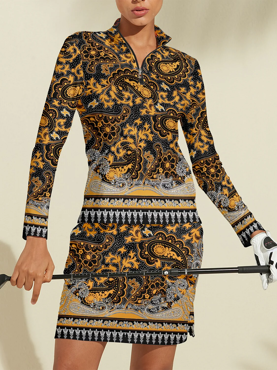 Pretty Feminine Silky Golf Shirt Quarterzip UPF50+