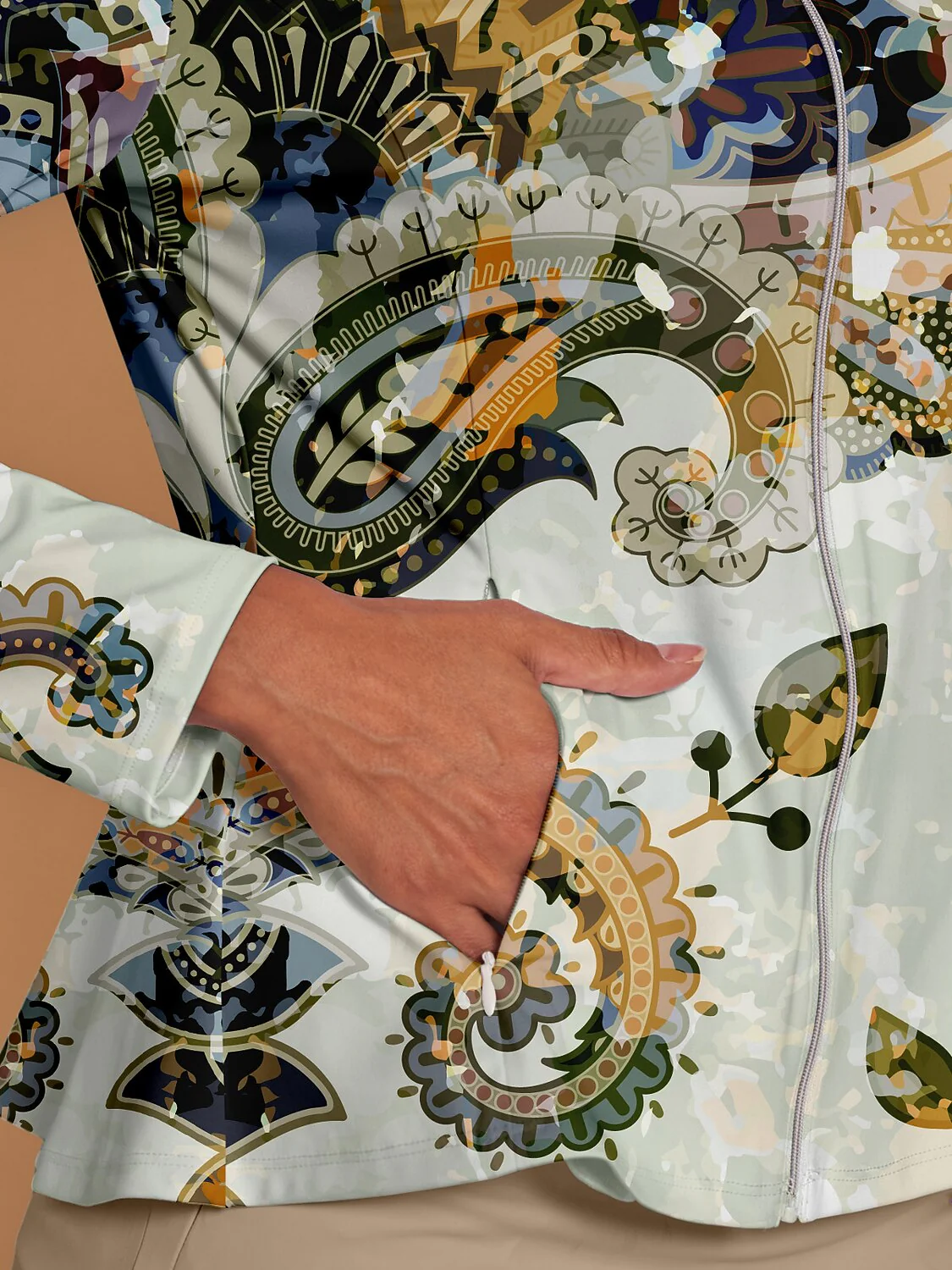 Botanical Energy Ruffle Golf Jacket Sun Protection