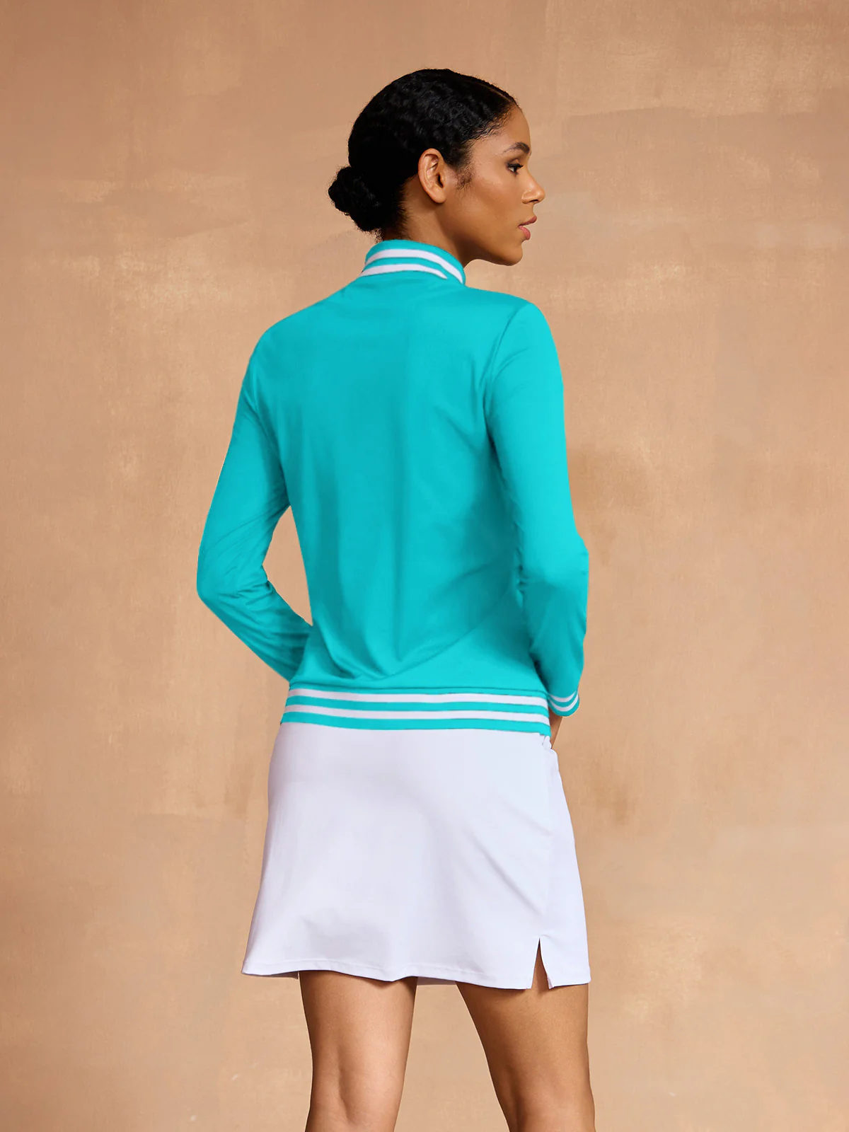 Navycore Long Sleeve Golf Shirt Quarterzip UPF50+