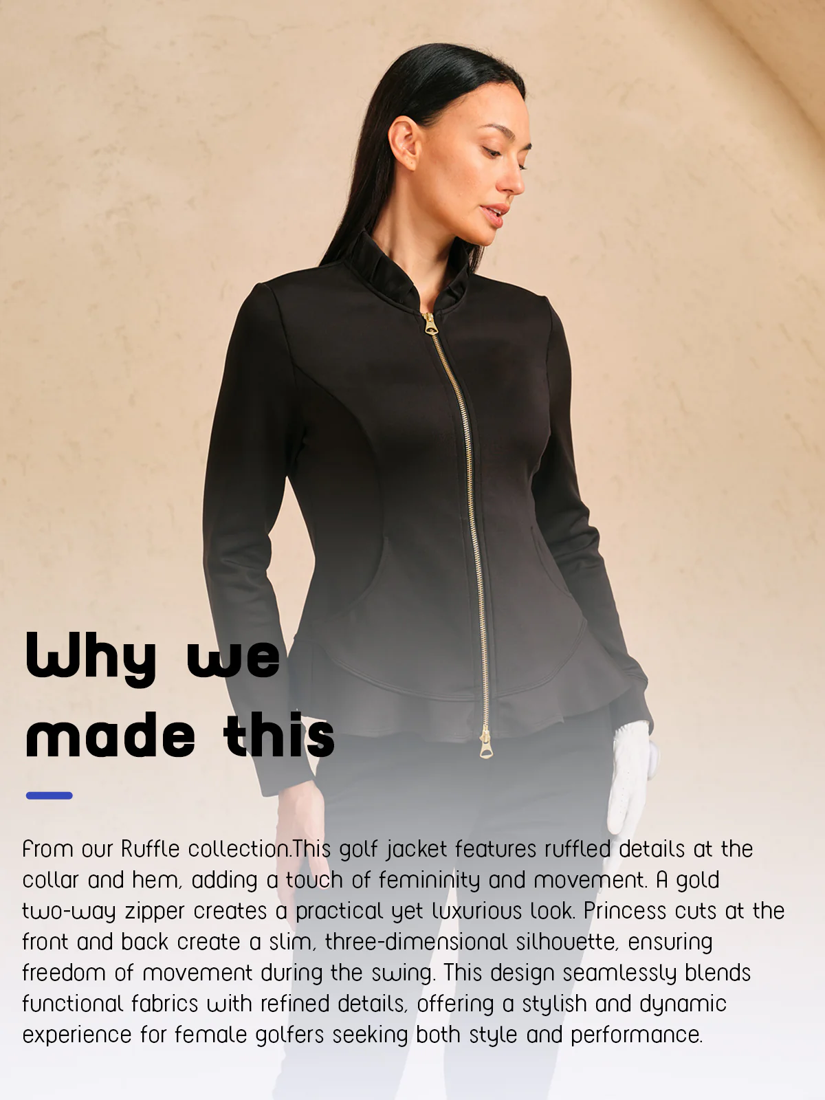 More Than Basic Ruffle Golf Jacket