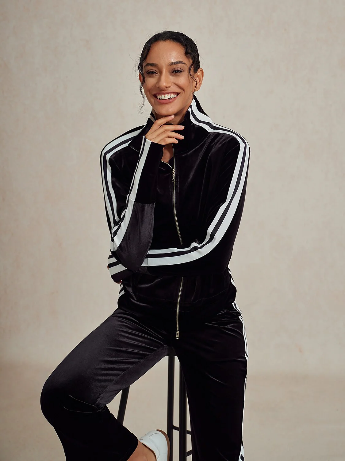 UltraSoft Velvet Long Sleeve Full Zip Jacket