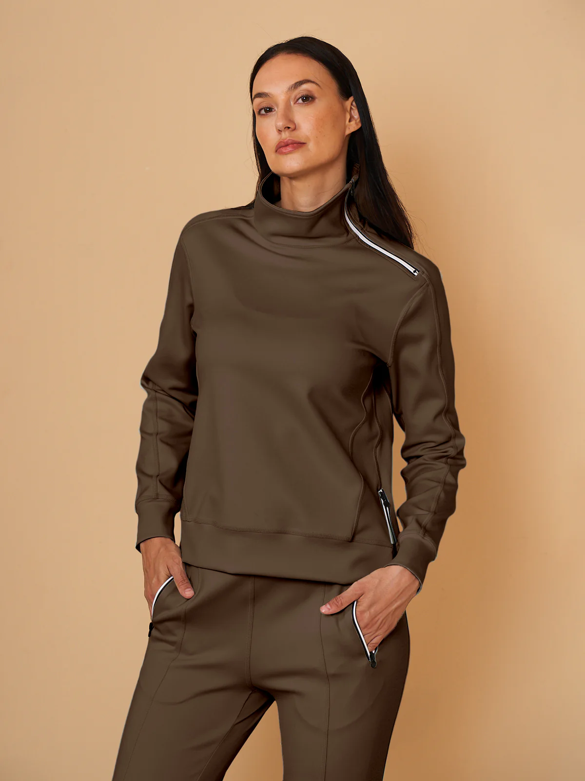 More Than Basic Irregular Collar Golf Sweatshirt
