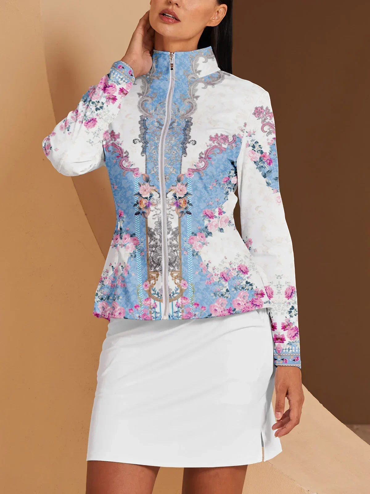Botanical Energy Ruffle Golf Jacket Sun Protection