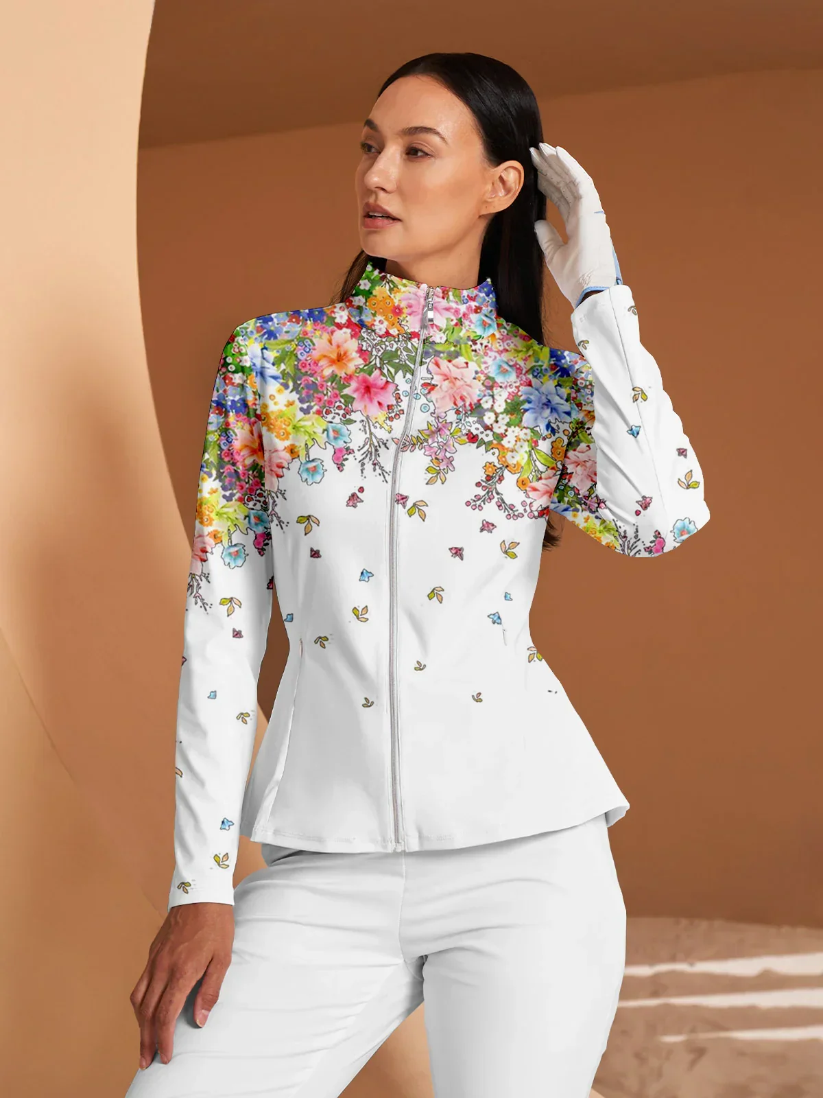 Botanical Energy Ruffle Golf Jacket Sun Protection
