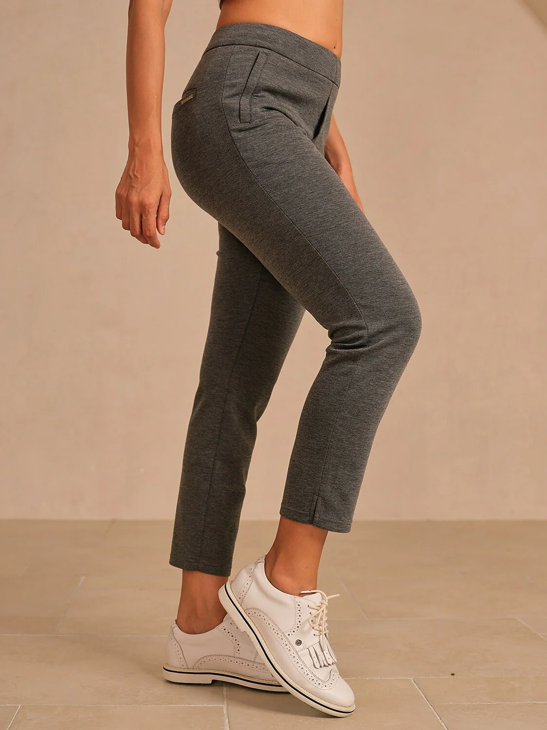 More Than Basic Stretch Zipper Pocket Ankle Pants