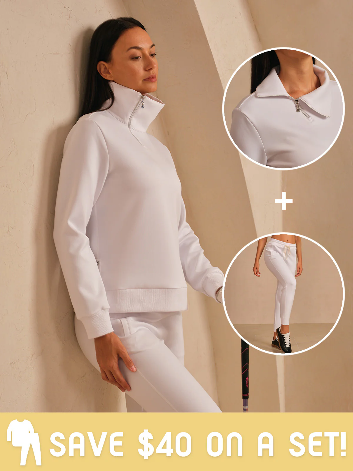 More Than Basic Asymmetrical Collar Golf Sweatshirt