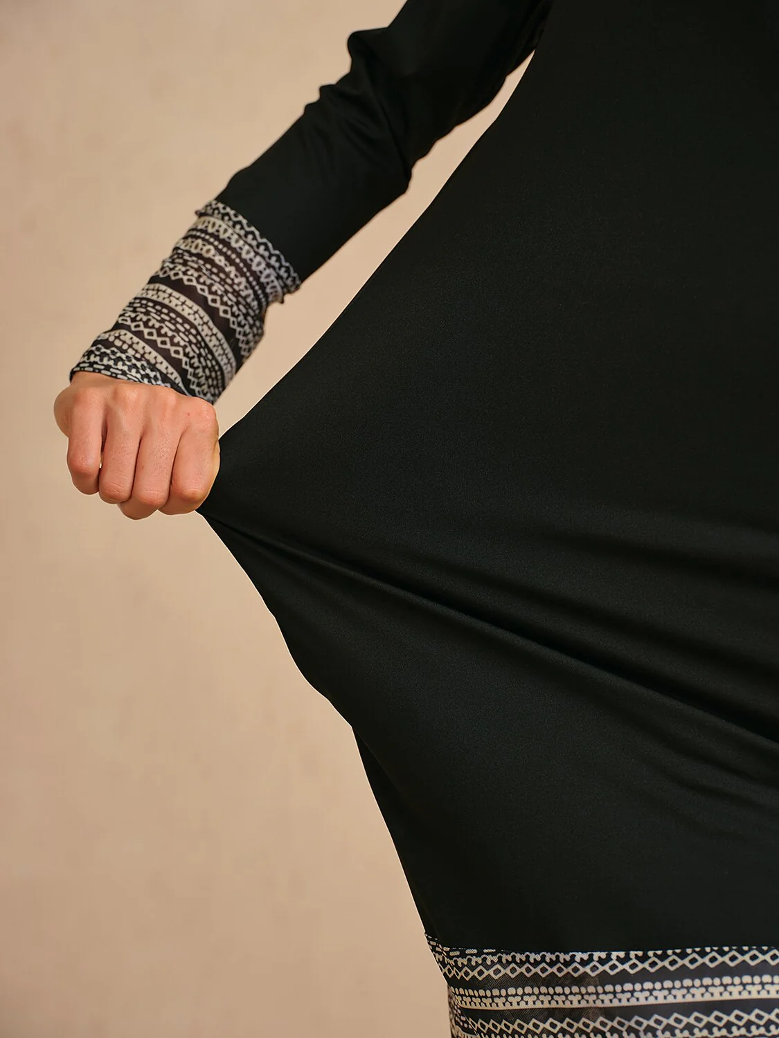 More Than Basic Printed Mesh 36.5 Inch Dress UPF50+