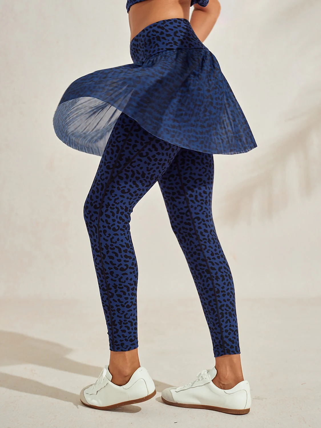 More Than Basic 36 Inch Leopard Mesh Golf Skeggings