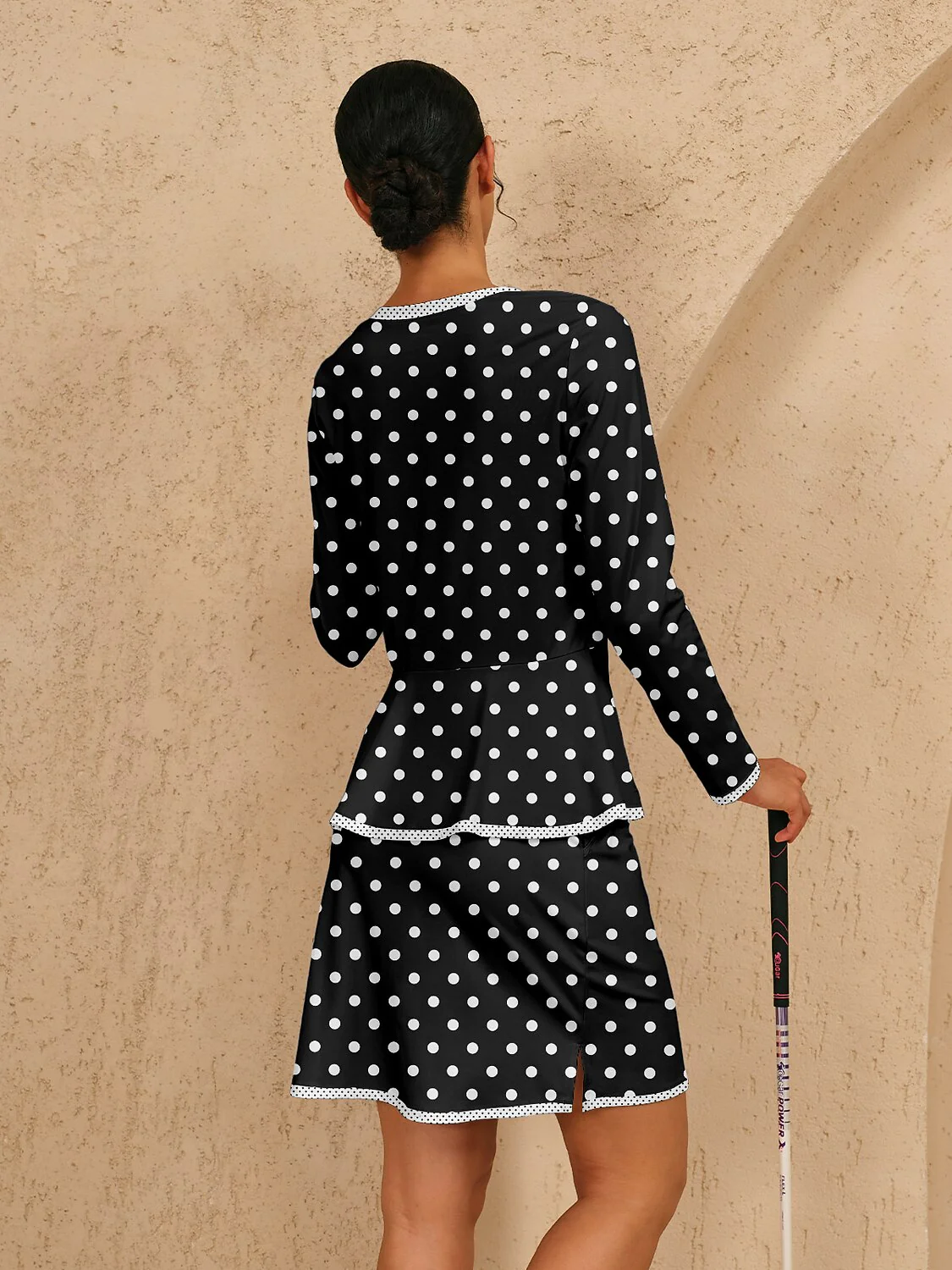 Hyper-prep Silky Ruffle Polo Top UPF50+