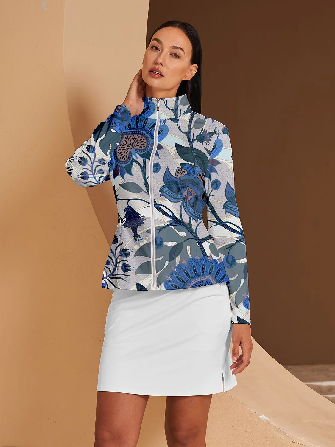 Botanical Energy Ruffle Golf Jacket Sun Protection