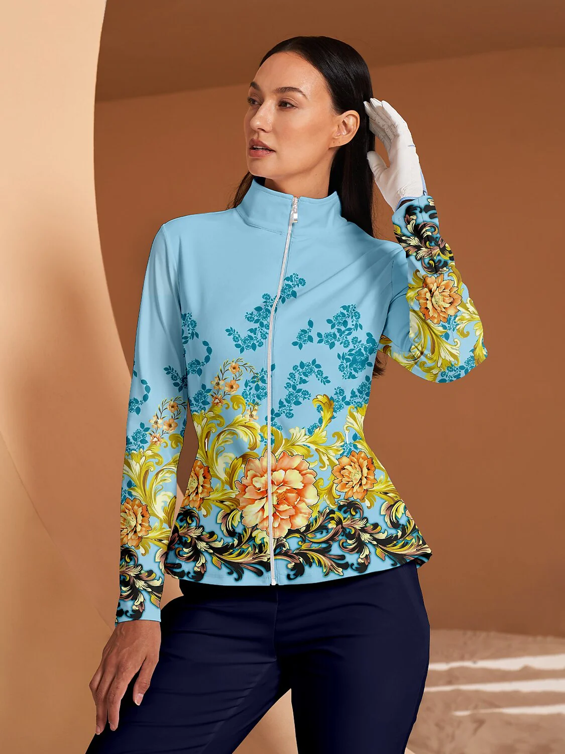 Botanical Energy Ruffle Golf Jacket Sun Protection