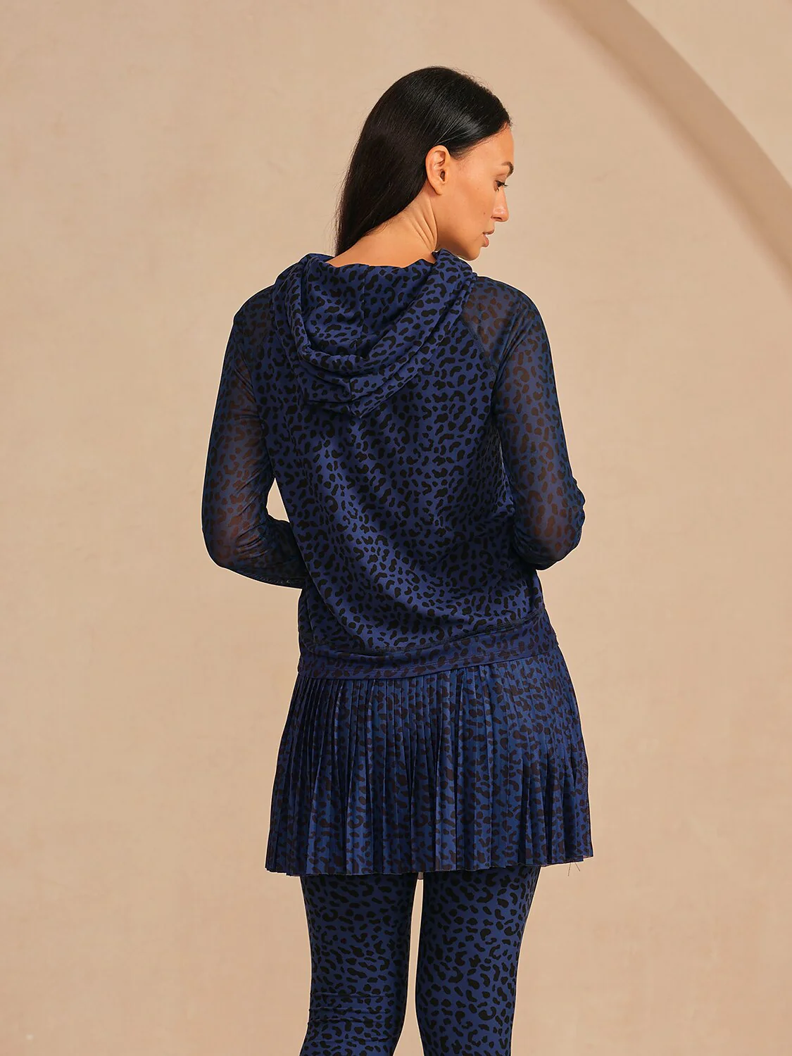 More Than Basic Leopard Mesh Golf Hoodie