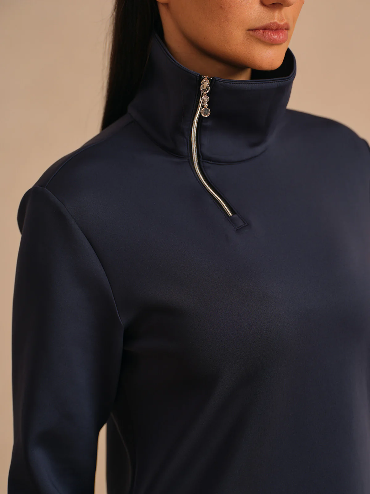 More Than Basic Asymmetrical Collar Golf Sweatshirt
