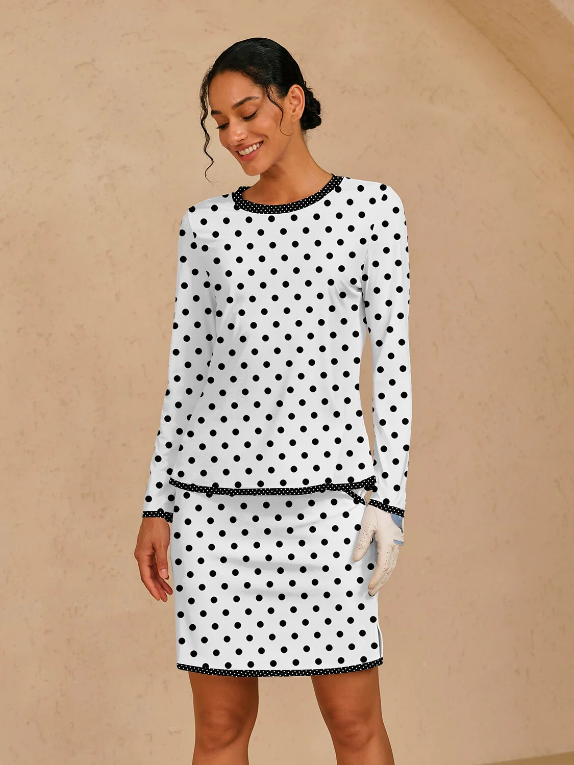 Hyper-prep Silky Ruffle Polo Top UPF50+