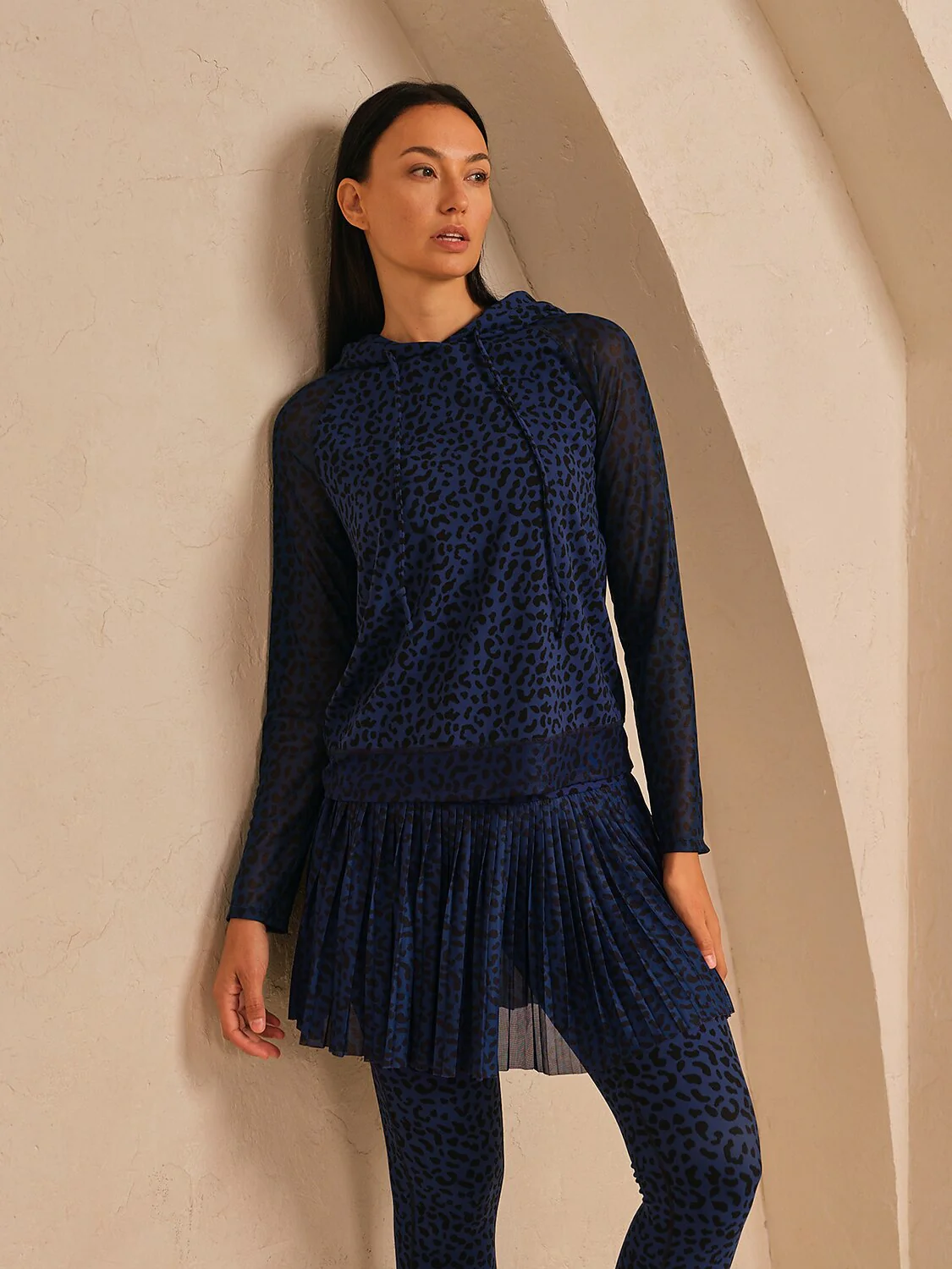 More Than Basic Leopard Mesh Golf Hoodie