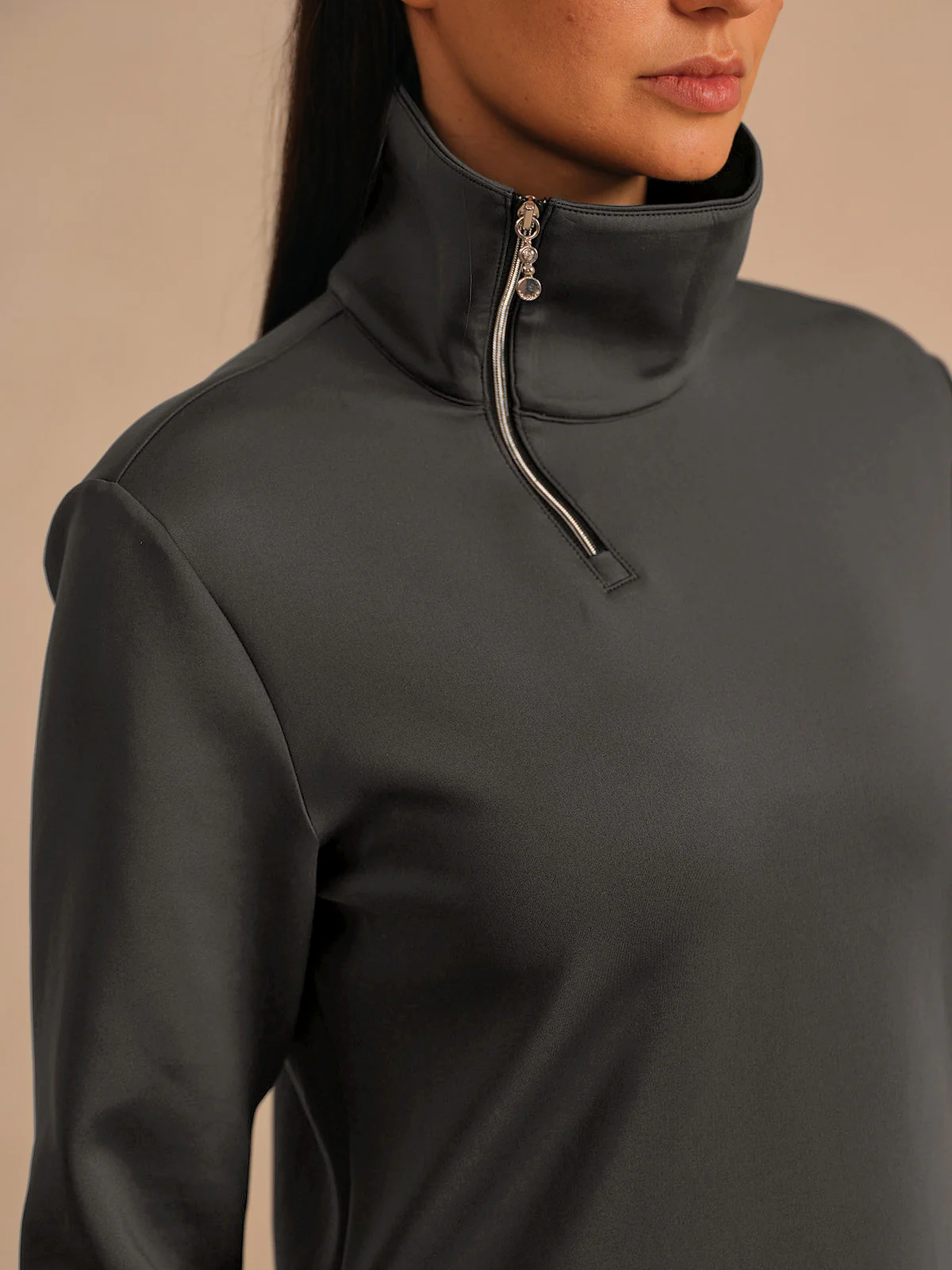 More Than Basic Asymmetrical Collar Golf Sweatshirt