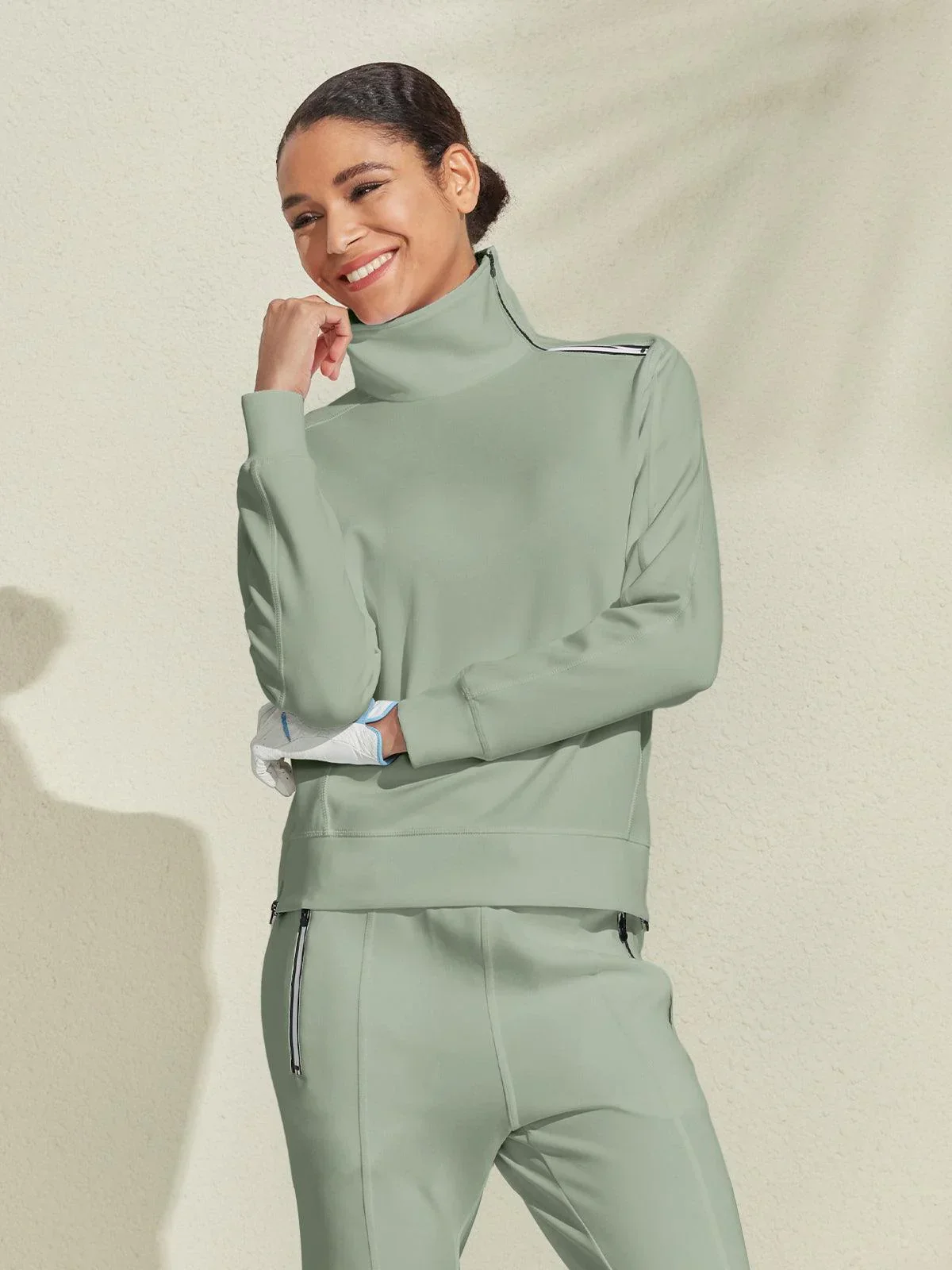 More Than Basic Irregular Collar Golf Sweatshirt