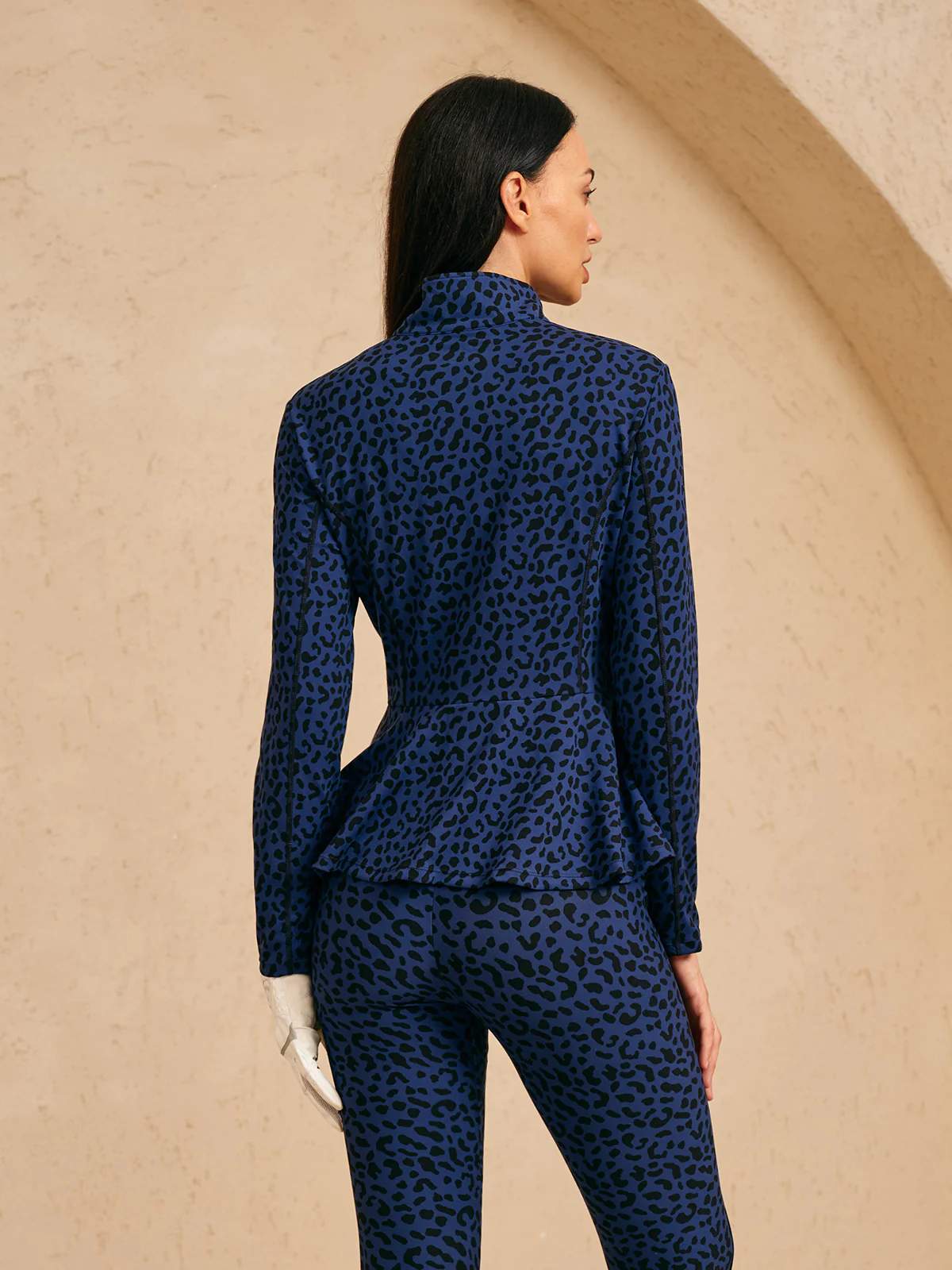 More Than Basic Ruffle Leopard Golf Jacket