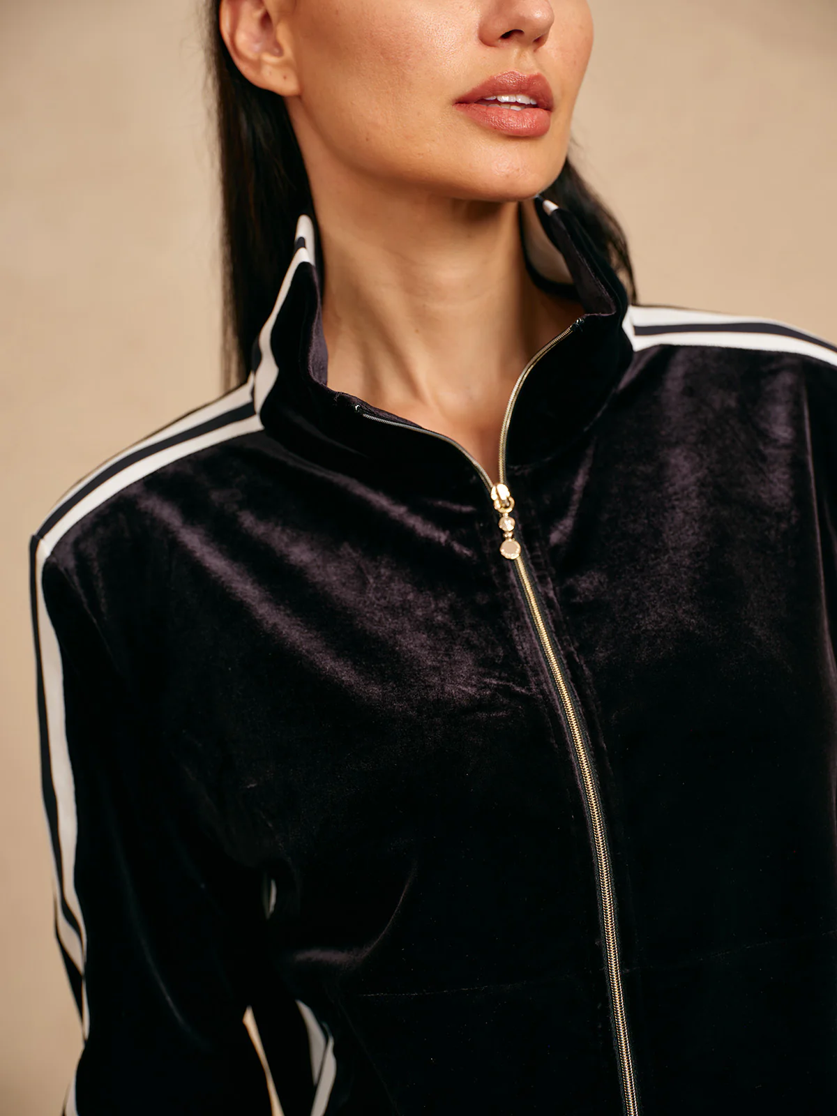 UltraSoft Velvet Long Sleeve Full Zip Jacket