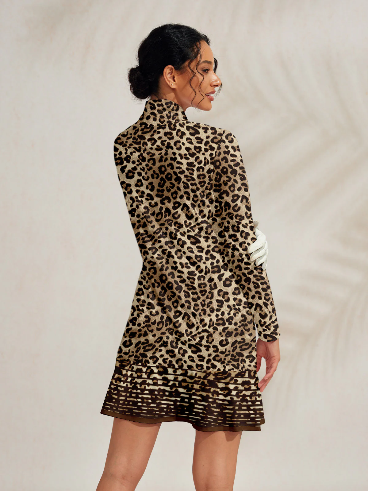 Wildlife Party Long Sleeve Ruffle 36.5 Inch Dress