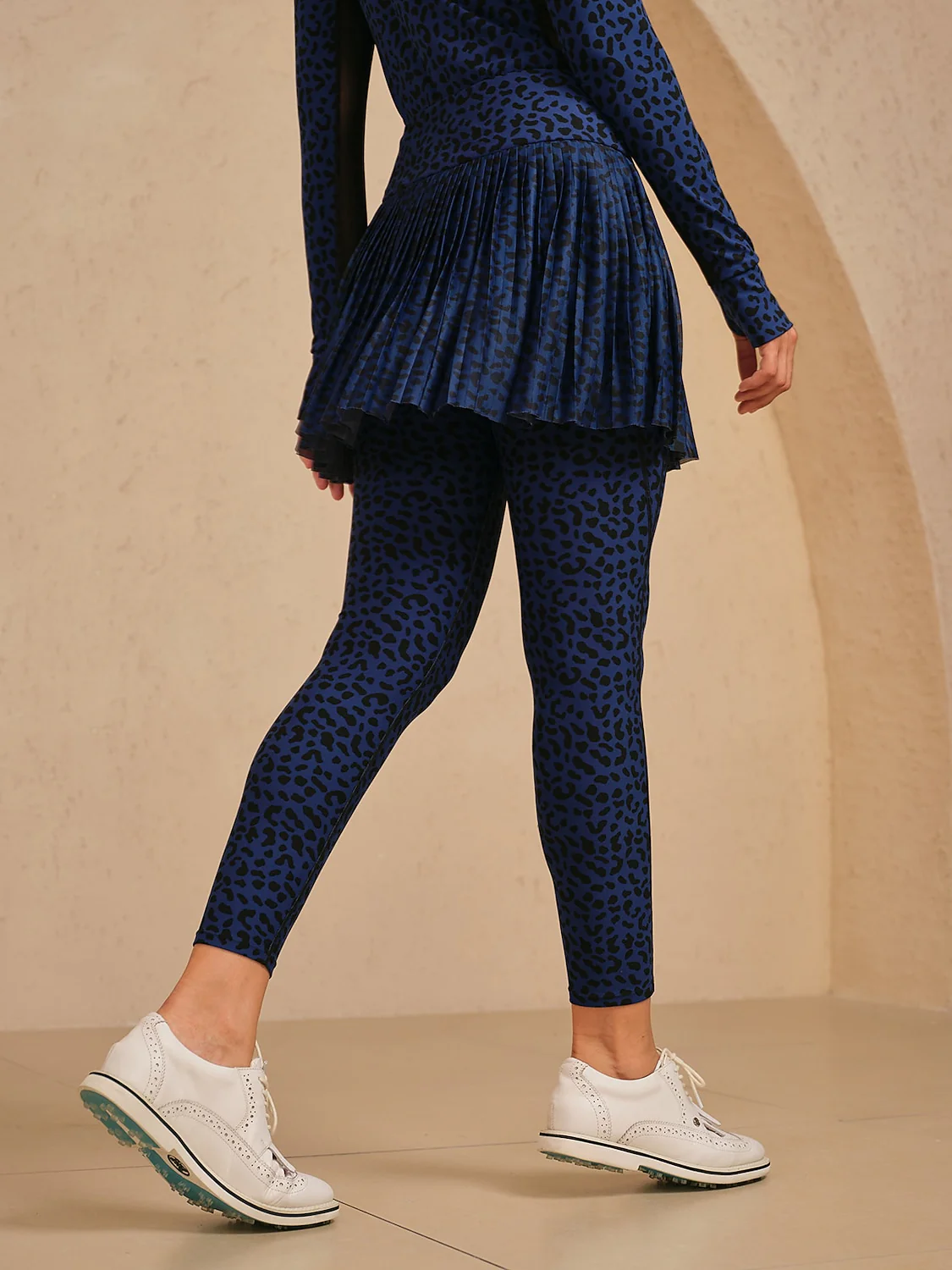 More Than Basic 36 Inch Leopard Mesh Golf Skeggings