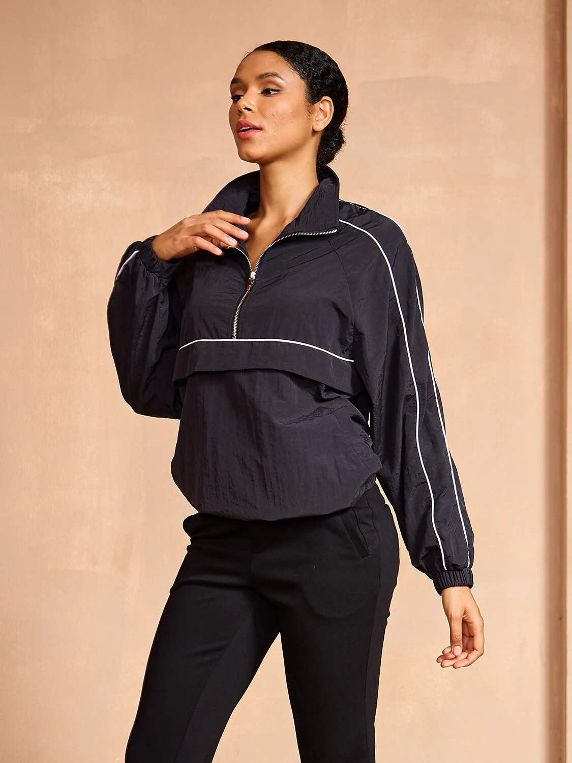 More Than Basic Long Sleeve Trimmed Pocket Sweatshirt