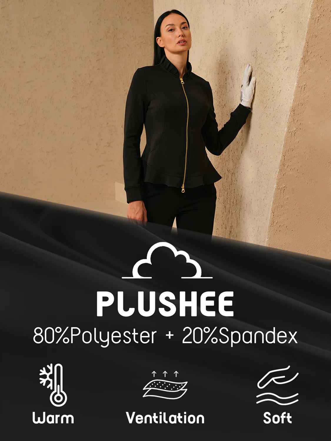 More Than Basic Ruffle Golf Jacket