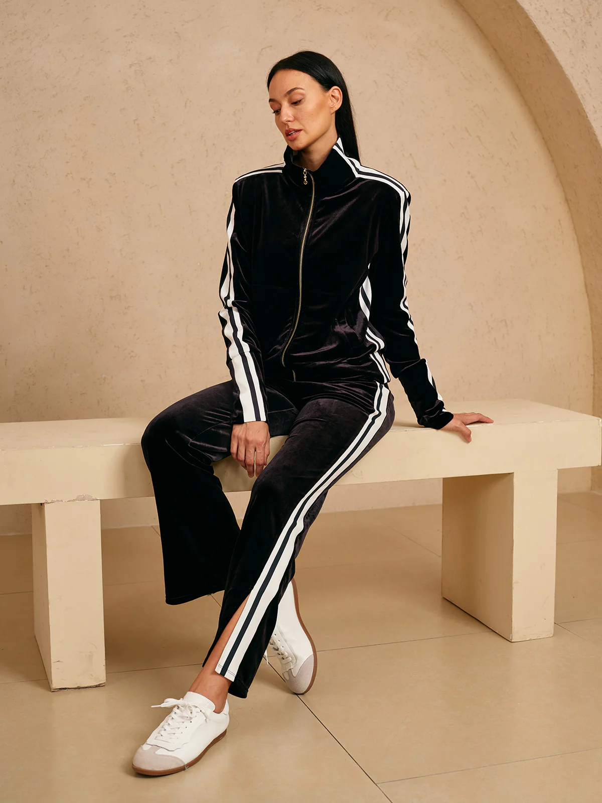 UltraSoft Velvet Long Sleeve Full Zip Jacket