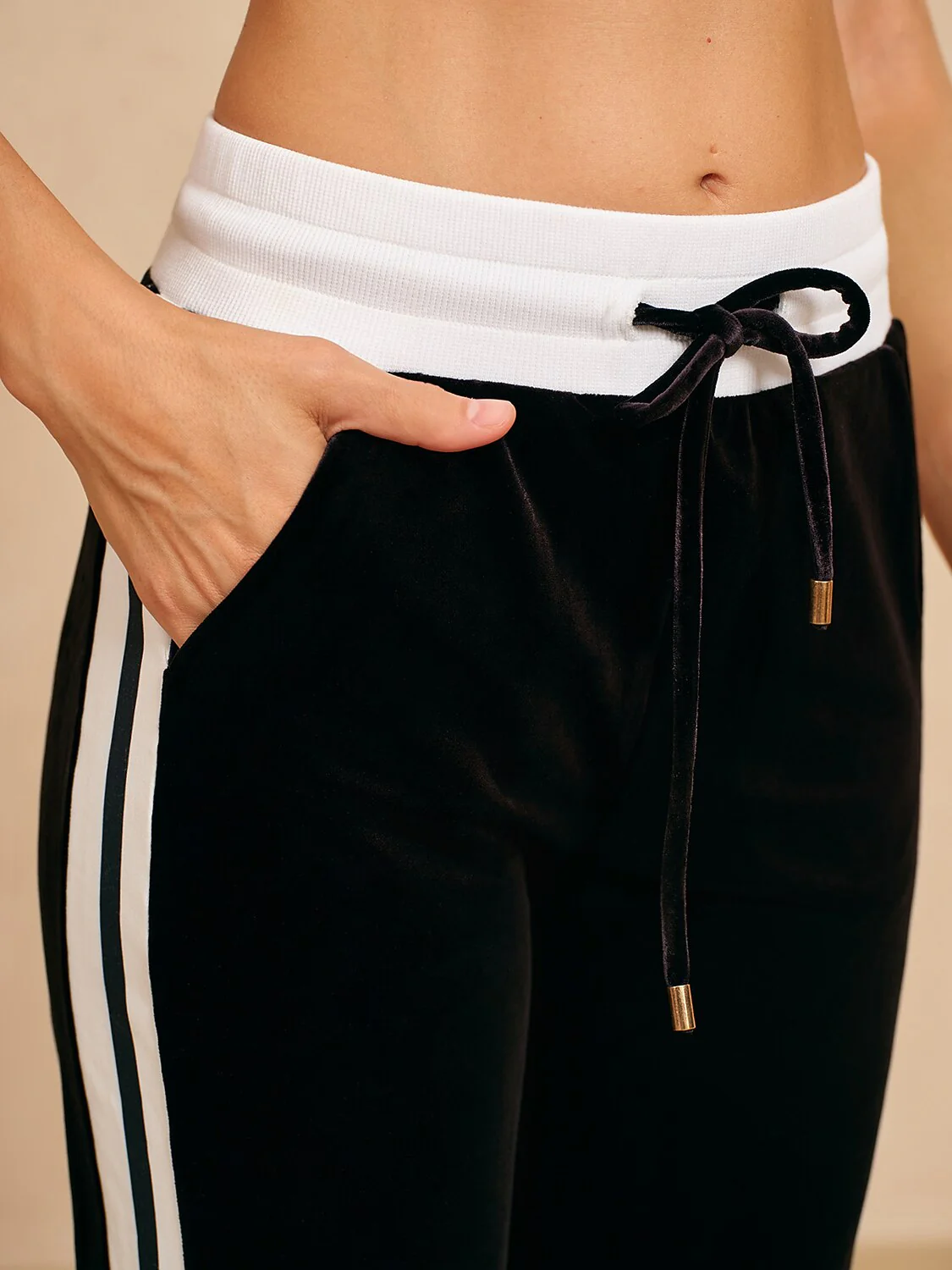 UltraSoft Velvet 40 Inch Stretch Drawstring Wide Leg Pants