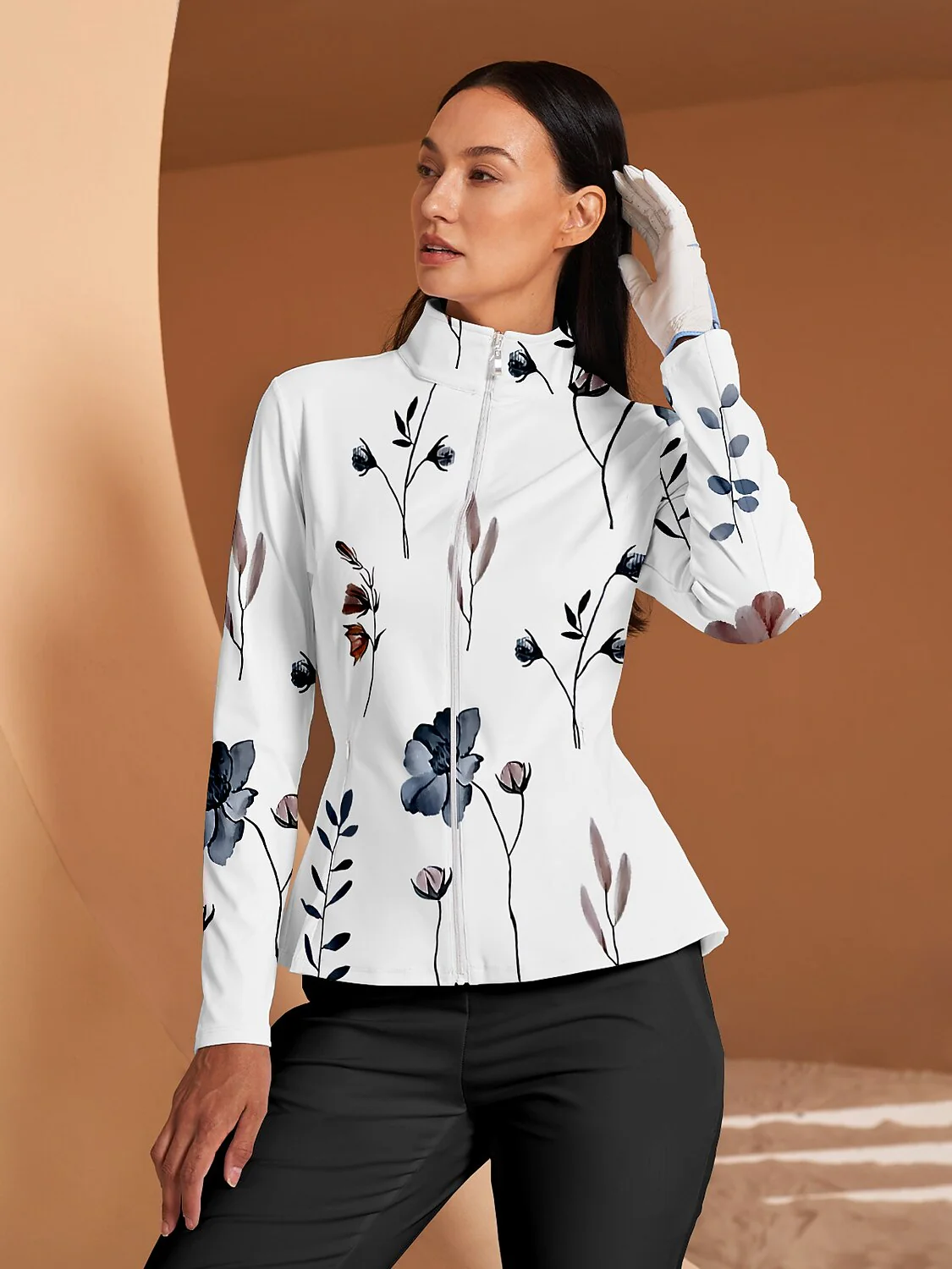 Botanical Energy Ruffle Golf Jacket Sun Protection