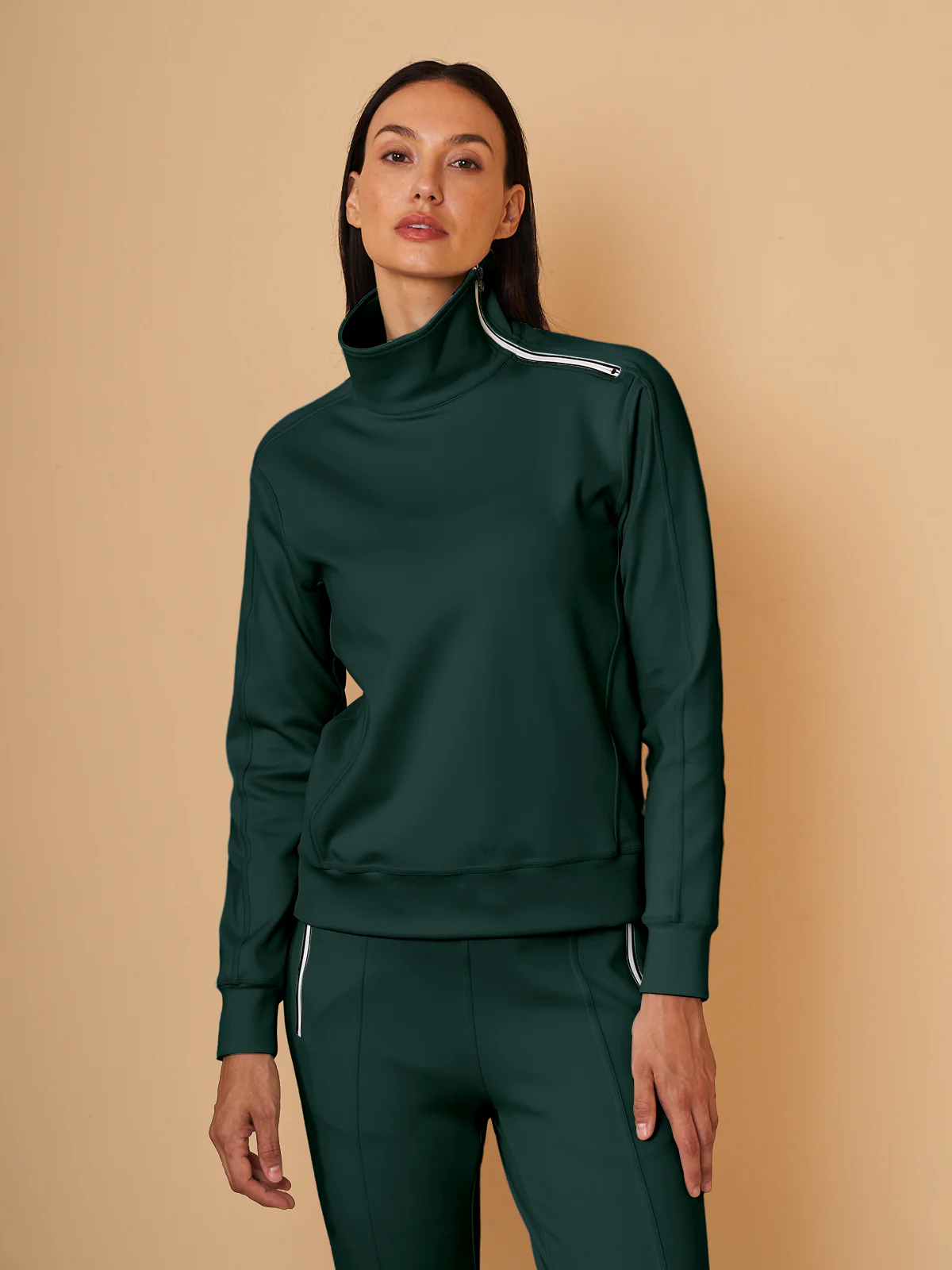 More Than Basic Irregular Collar Golf Sweatshirt
