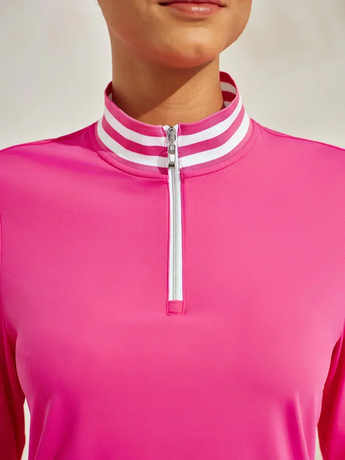 Navycore Long Sleeve Golf Shirt Quarterzip UPF50+