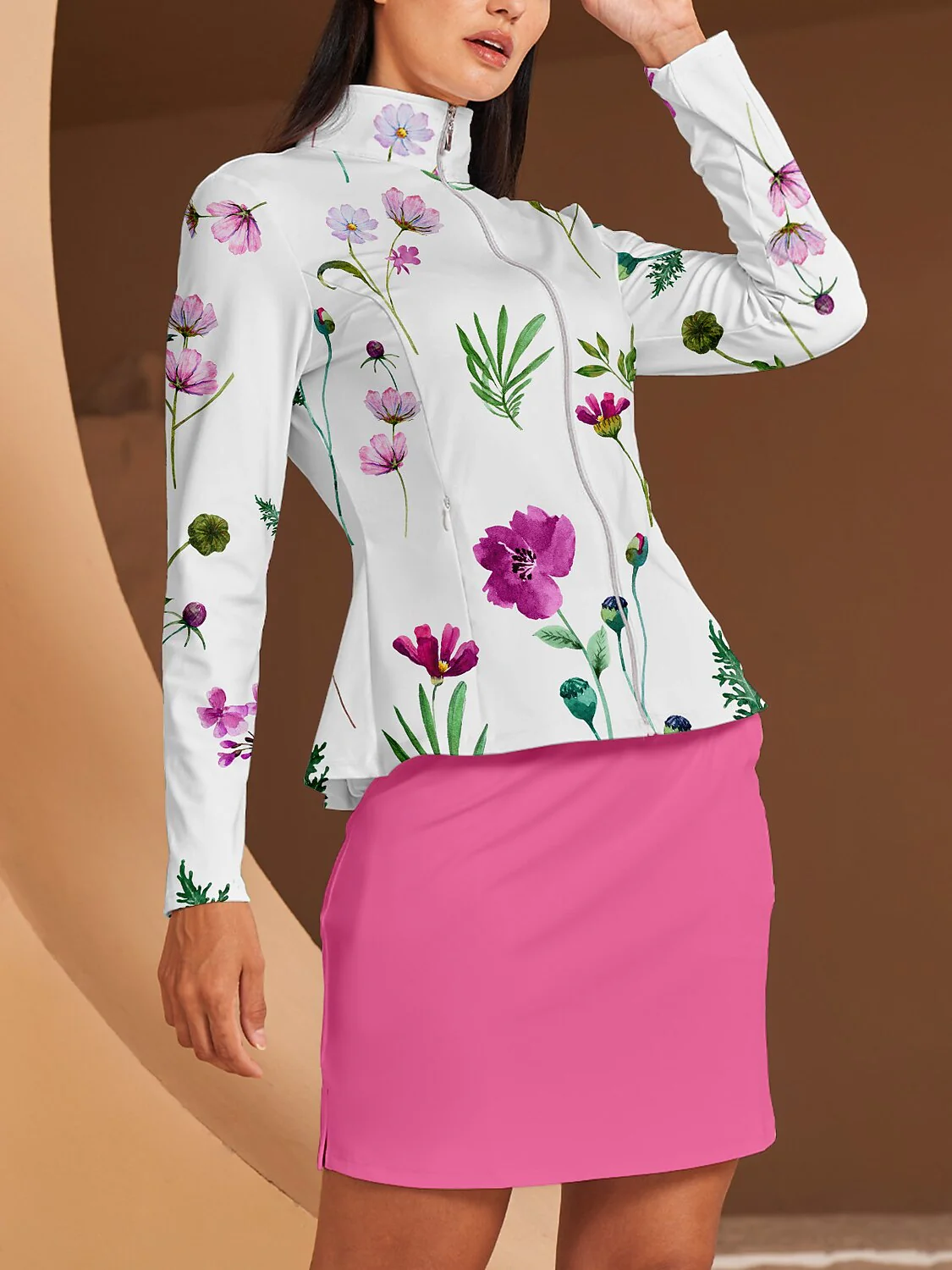 Botanical Energy Ruffle Golf Jacket Sun Protection