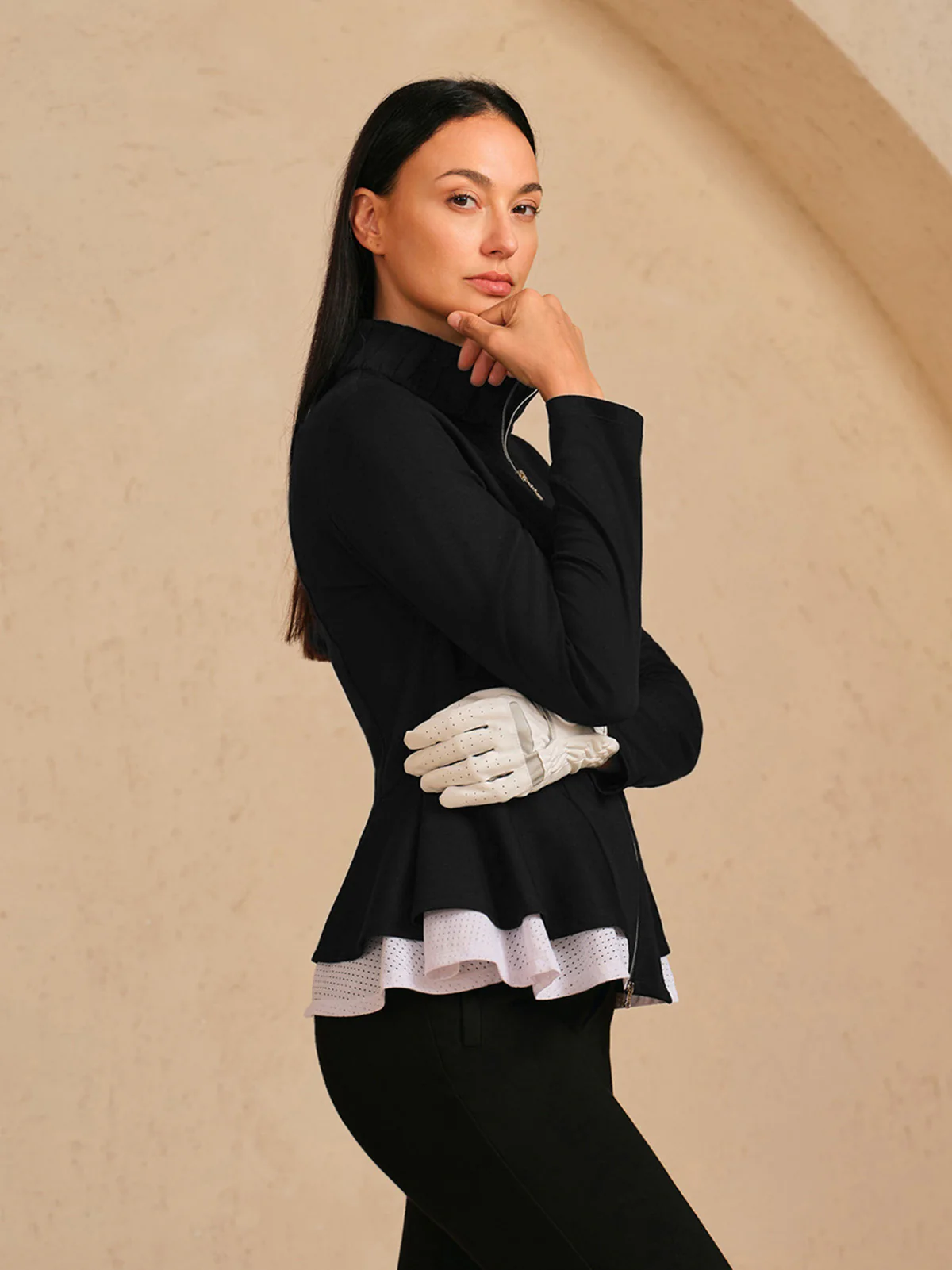 More Than Basic Ruffle Golf Jacket