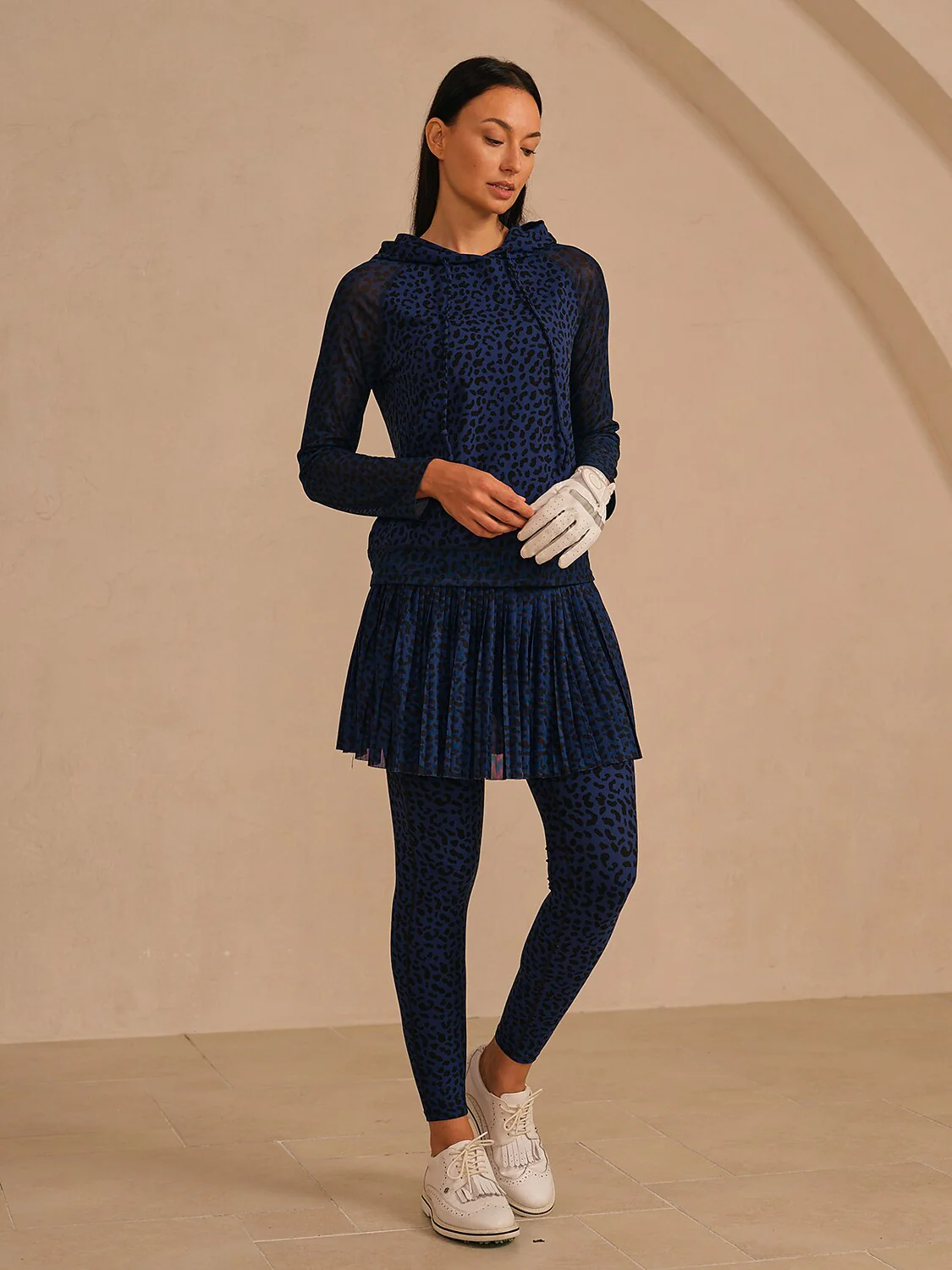 More Than Basic Leopard Mesh Golf Hoodie