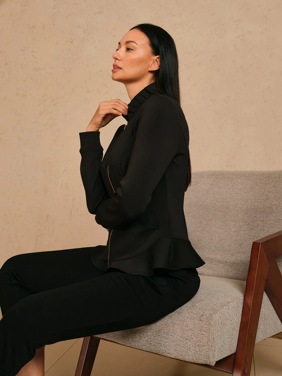 More Than Basic Ruffle Golf Jacket