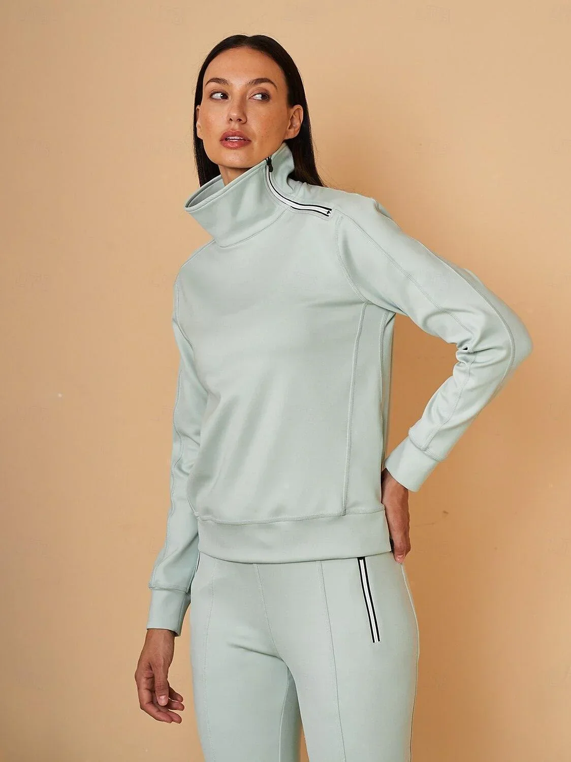 More Than Basic Irregular Collar Golf Sweatshirt