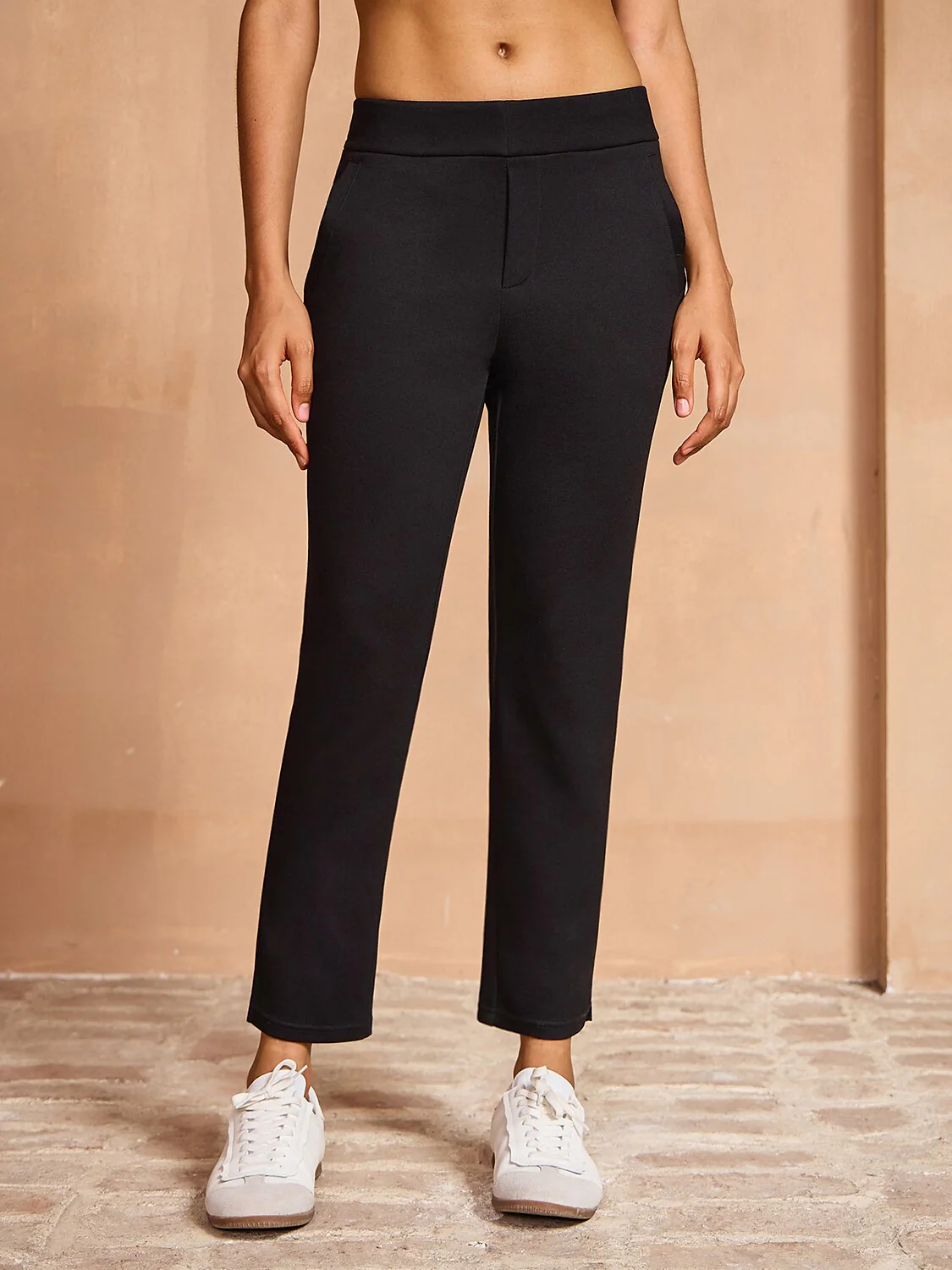More Than Basic Stretch Zipper Pocket Ankle Pants